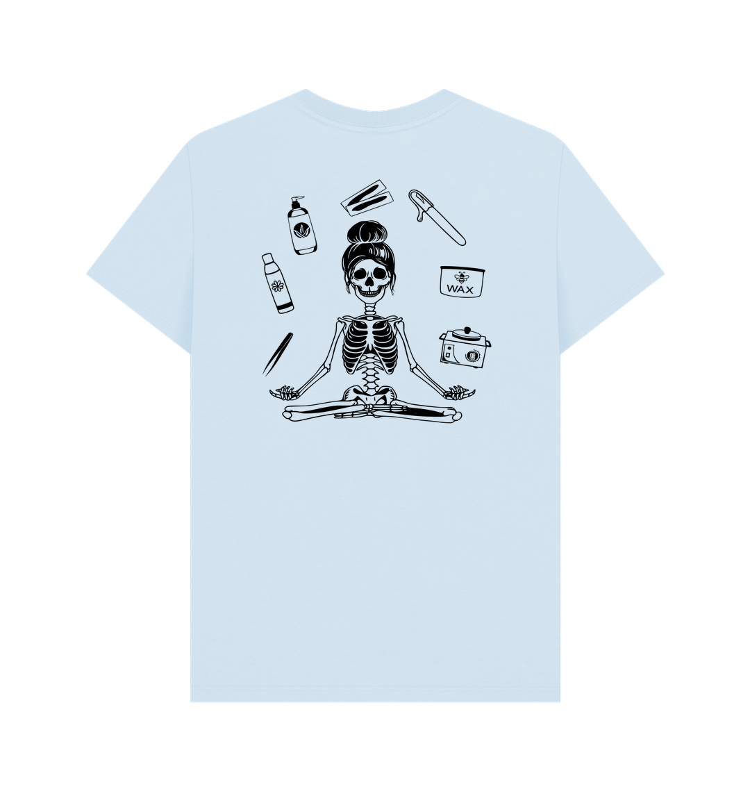 Sky Blue BACK DESIGN - WAX SKELETON black