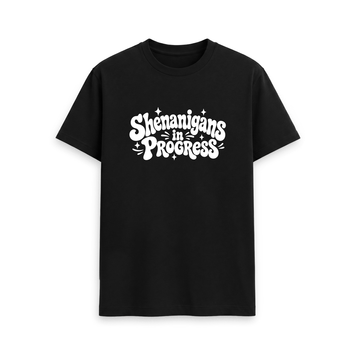 Black Printed T-shirt Front