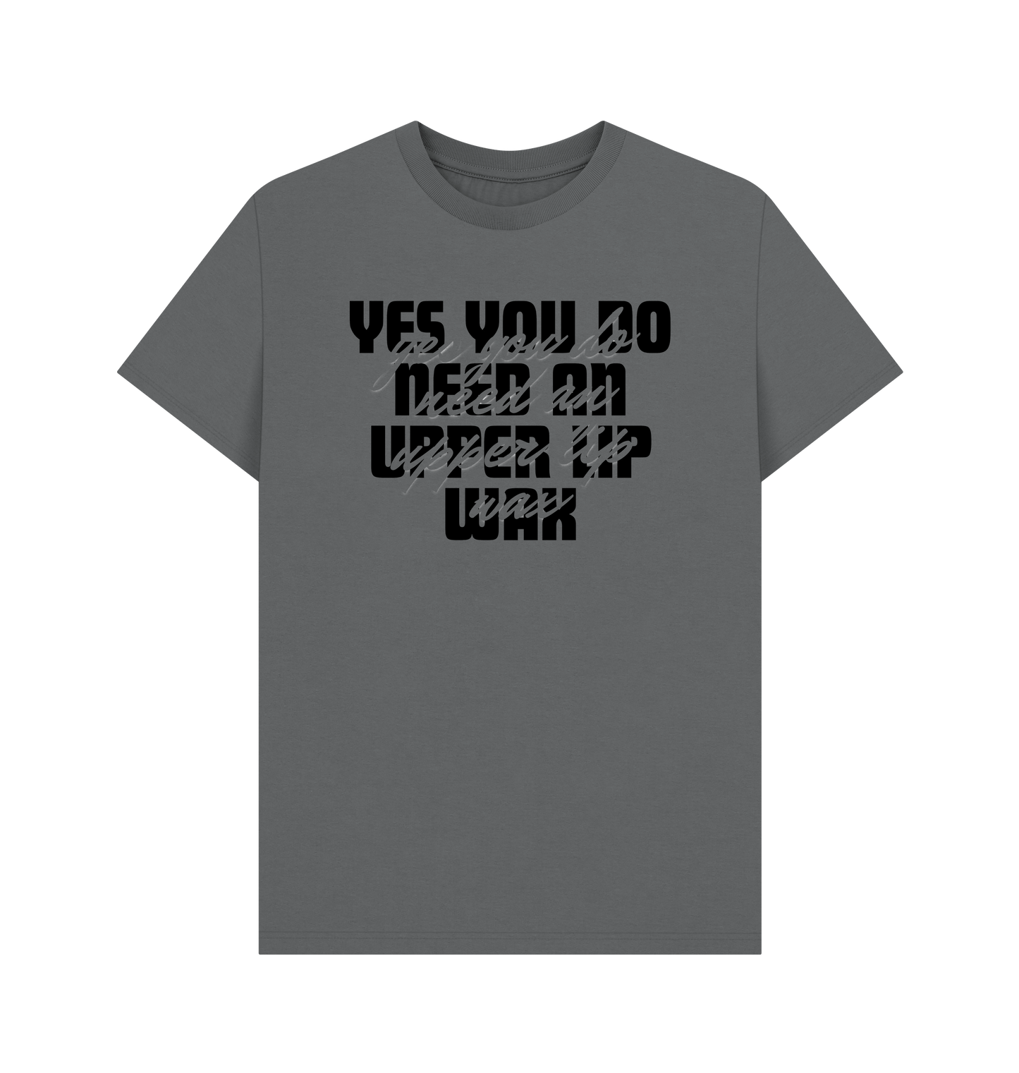 Slate Grey Printed T-shirt Front