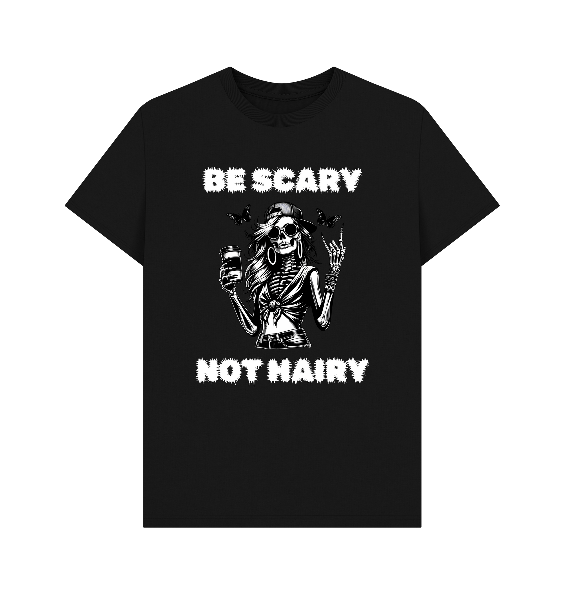 Black Printed T-shirt Front
