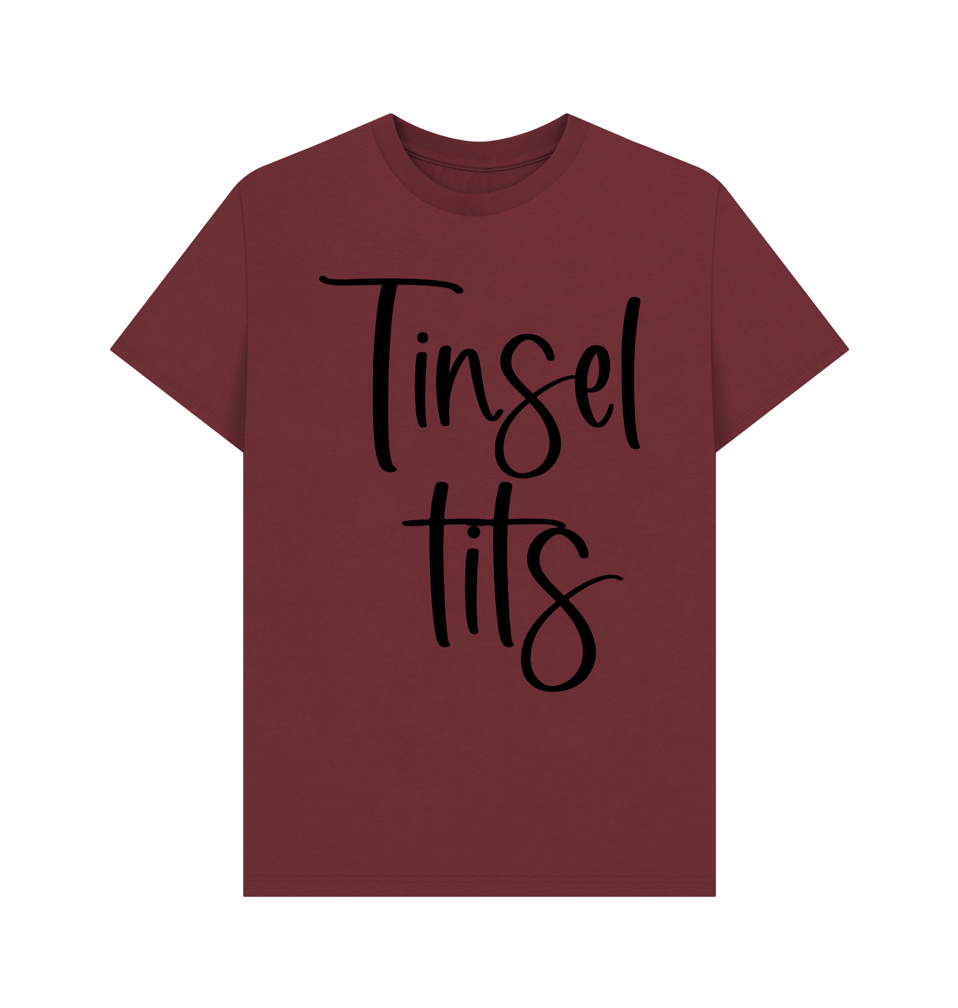 Red Wine Printed T-shirt Front
