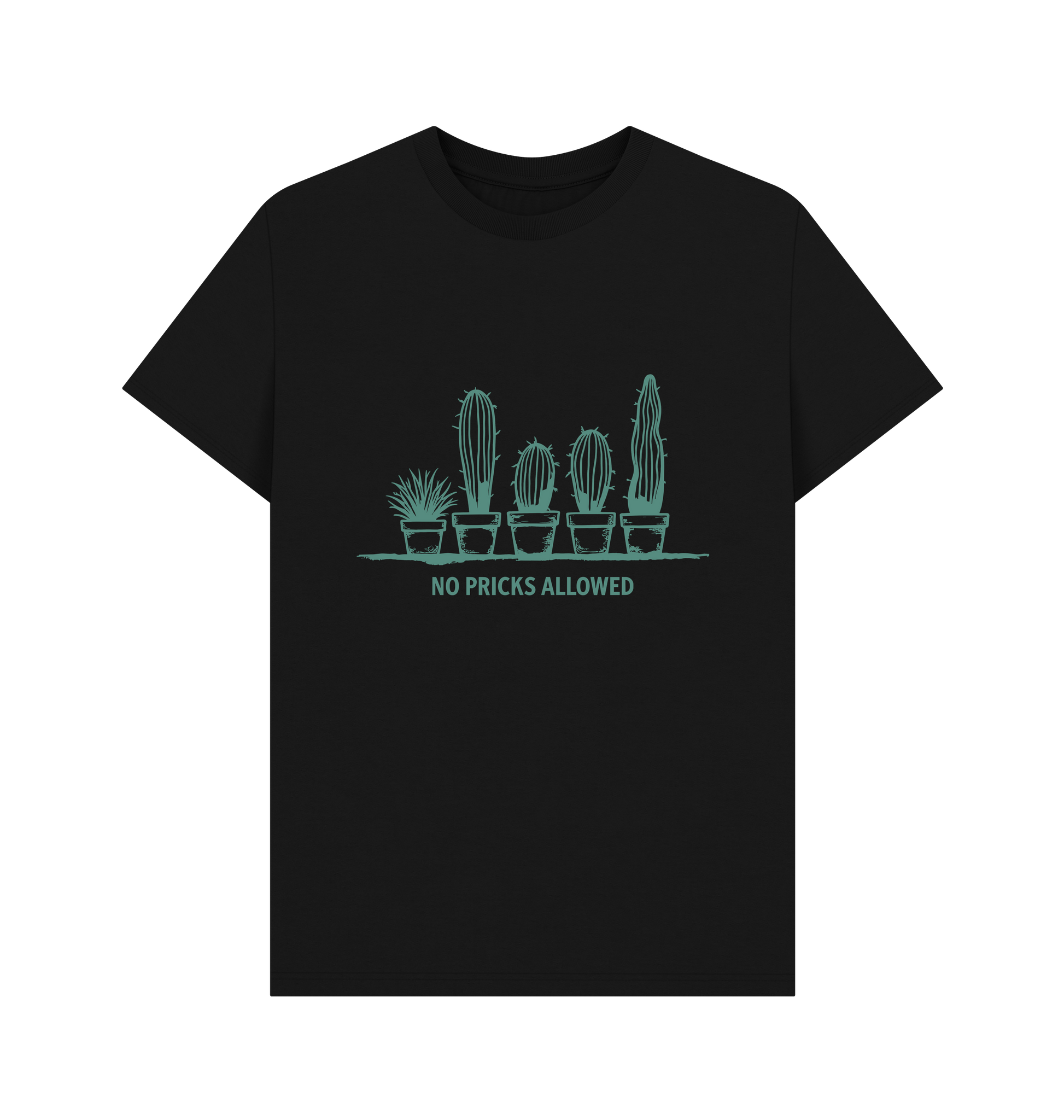 Black Printed T-shirt Front