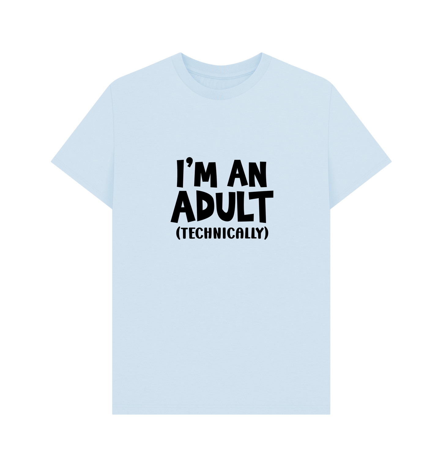 Sky Blue Printed T-shirt Front