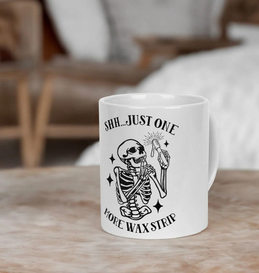 JUST ONE MORE STRIP black MUG