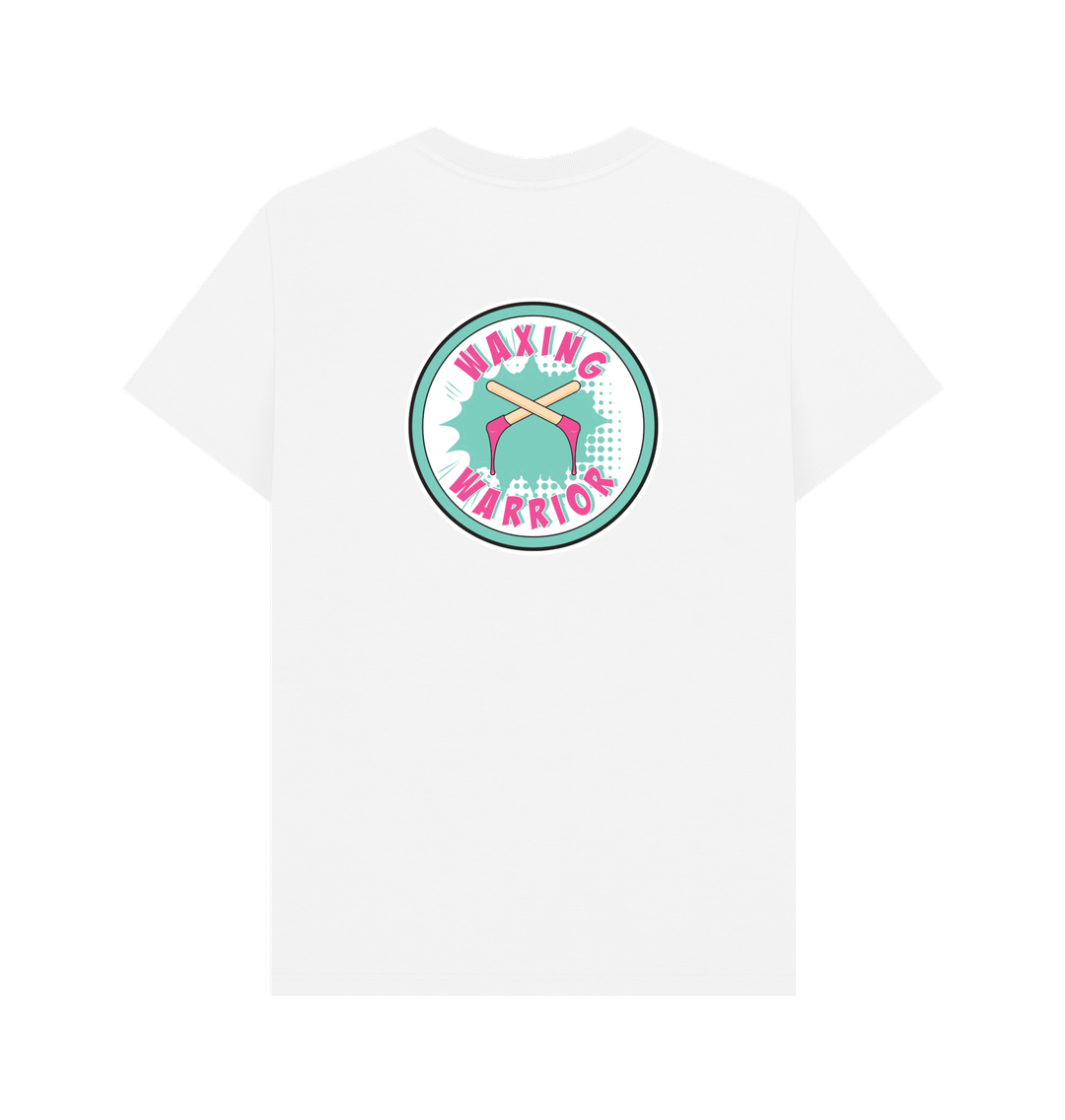 White BACK DESIGN - WAXING WARRIOR
