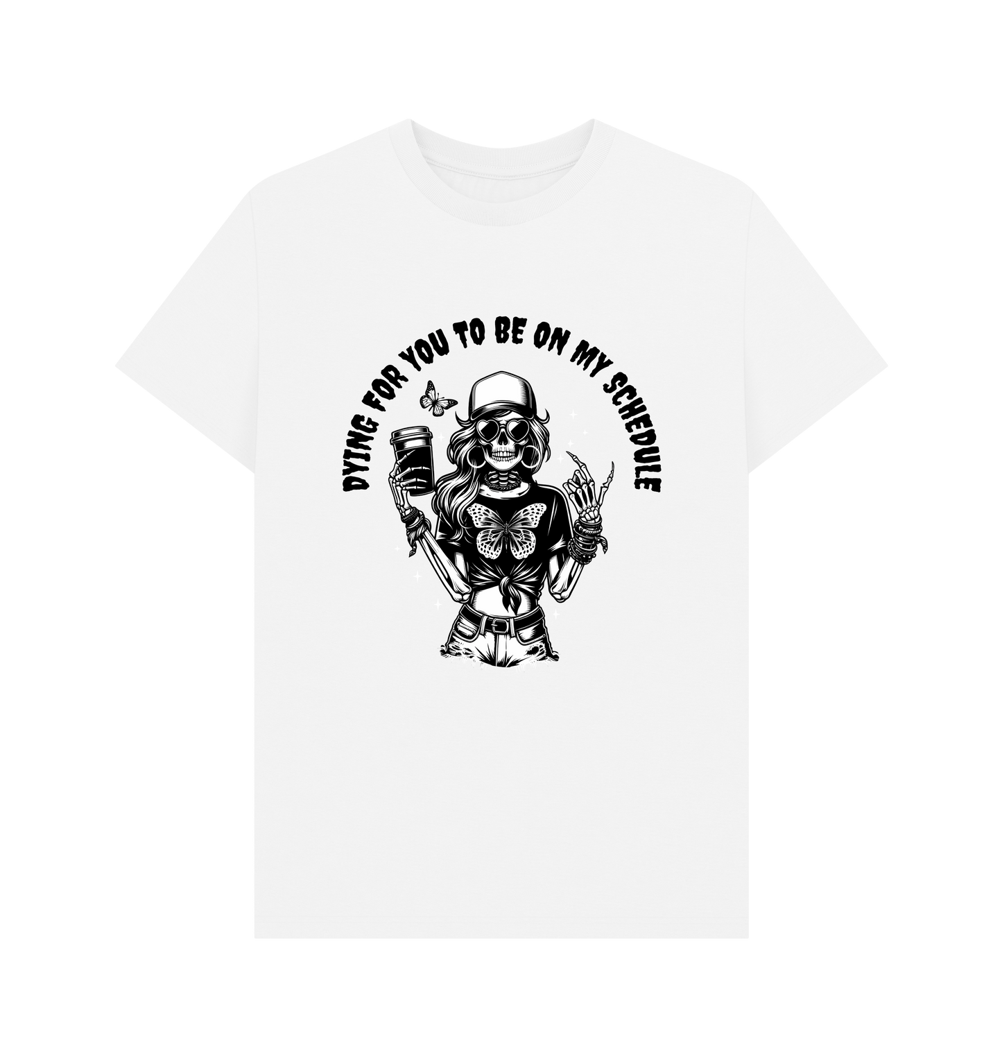 White Printed T-shirt Front