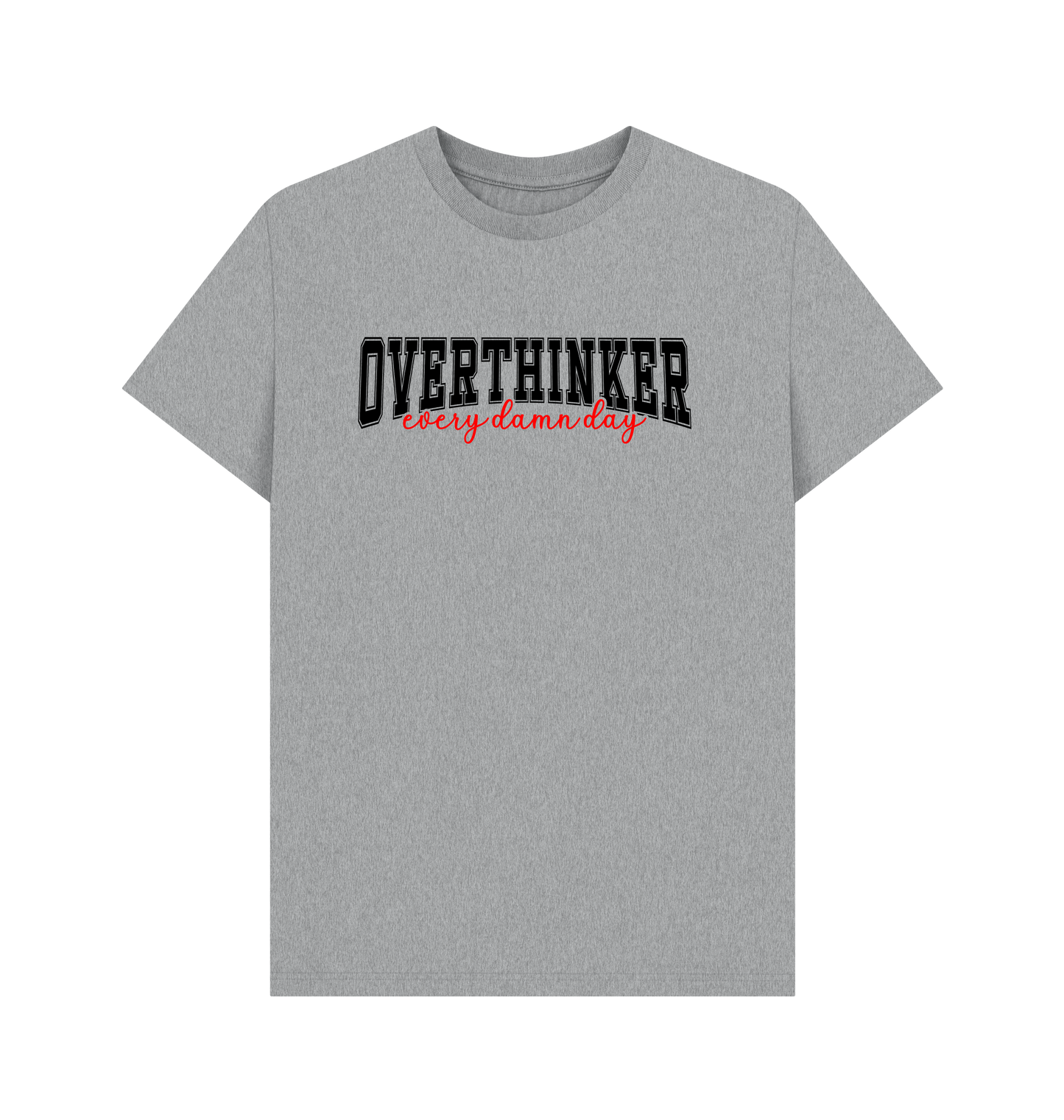Athletic Grey Printed T-shirt Front