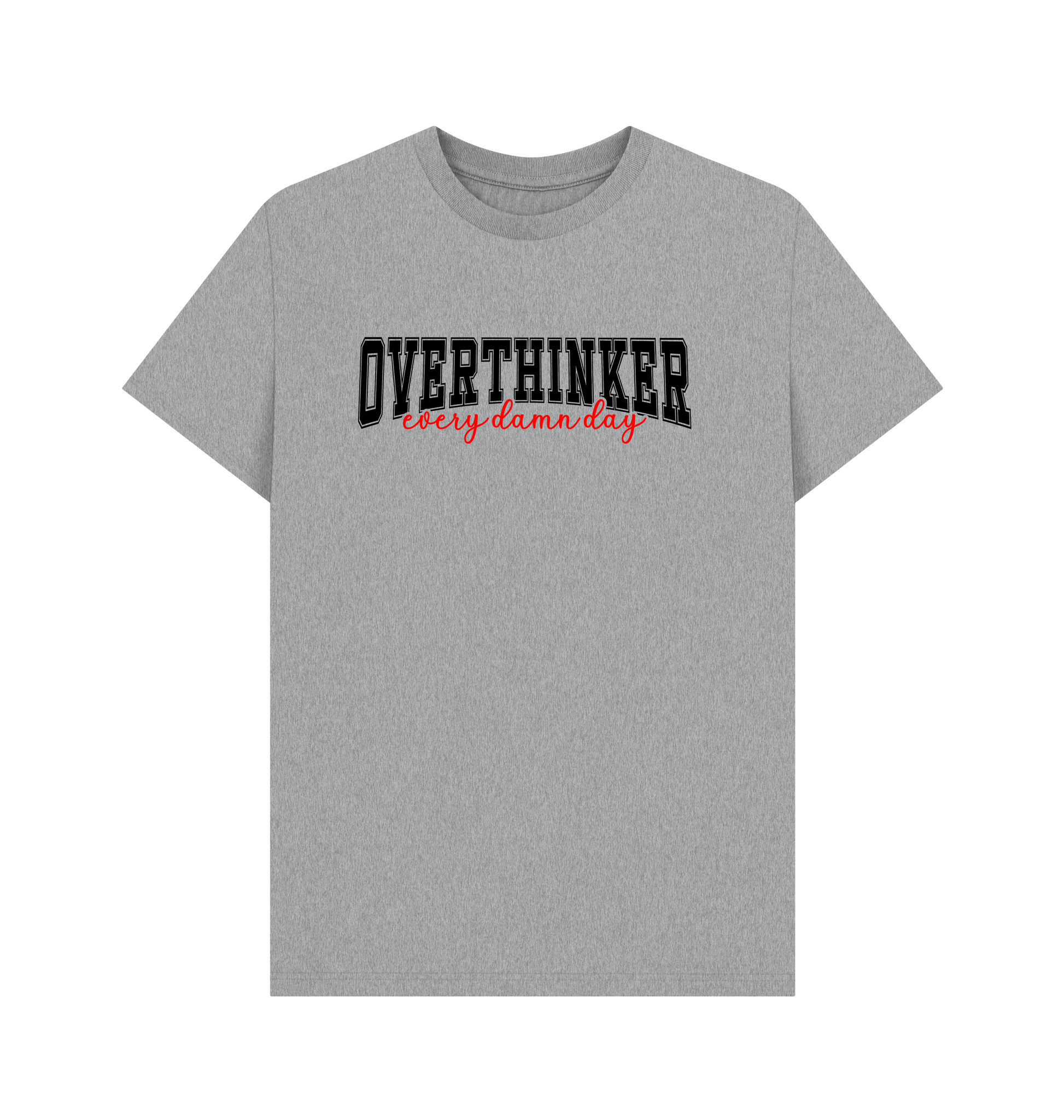 Athletic Grey Printed T-shirt Front
