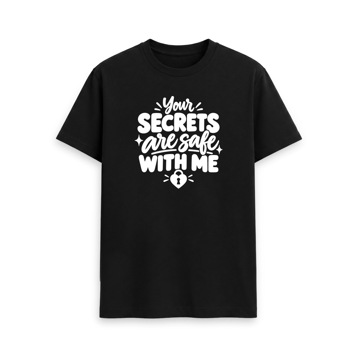 Black Printed T-shirt Front