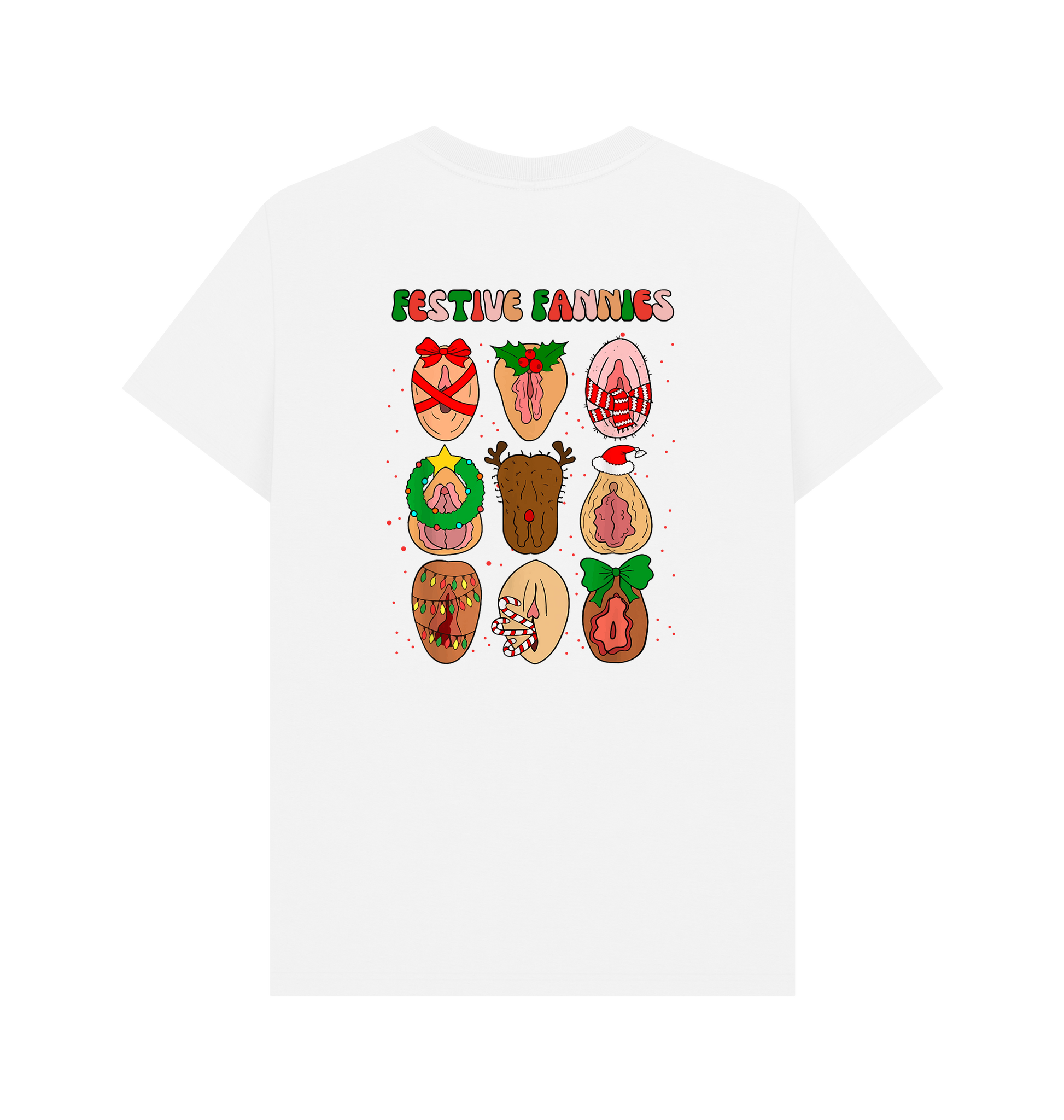 White Printed T-shirt Back