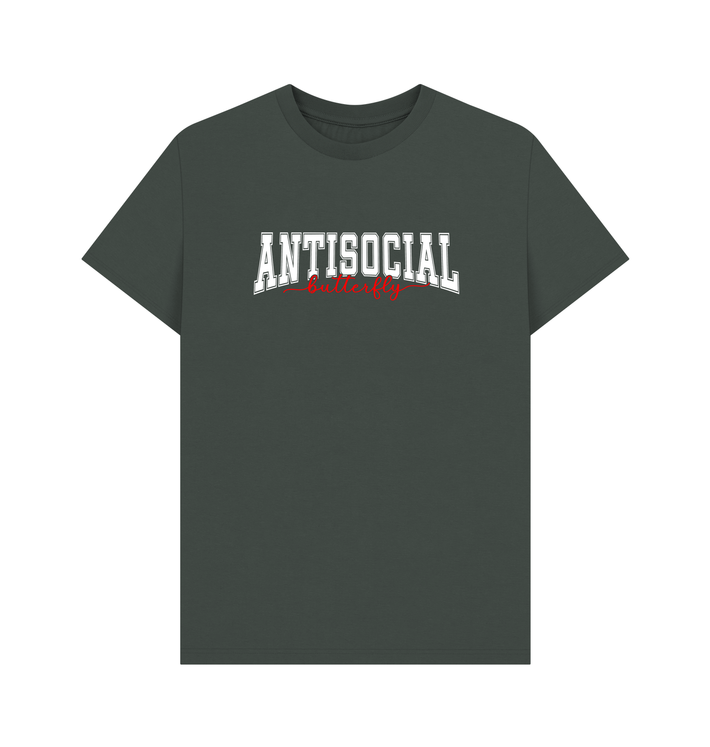 Dark Grey Printed T-shirt Front