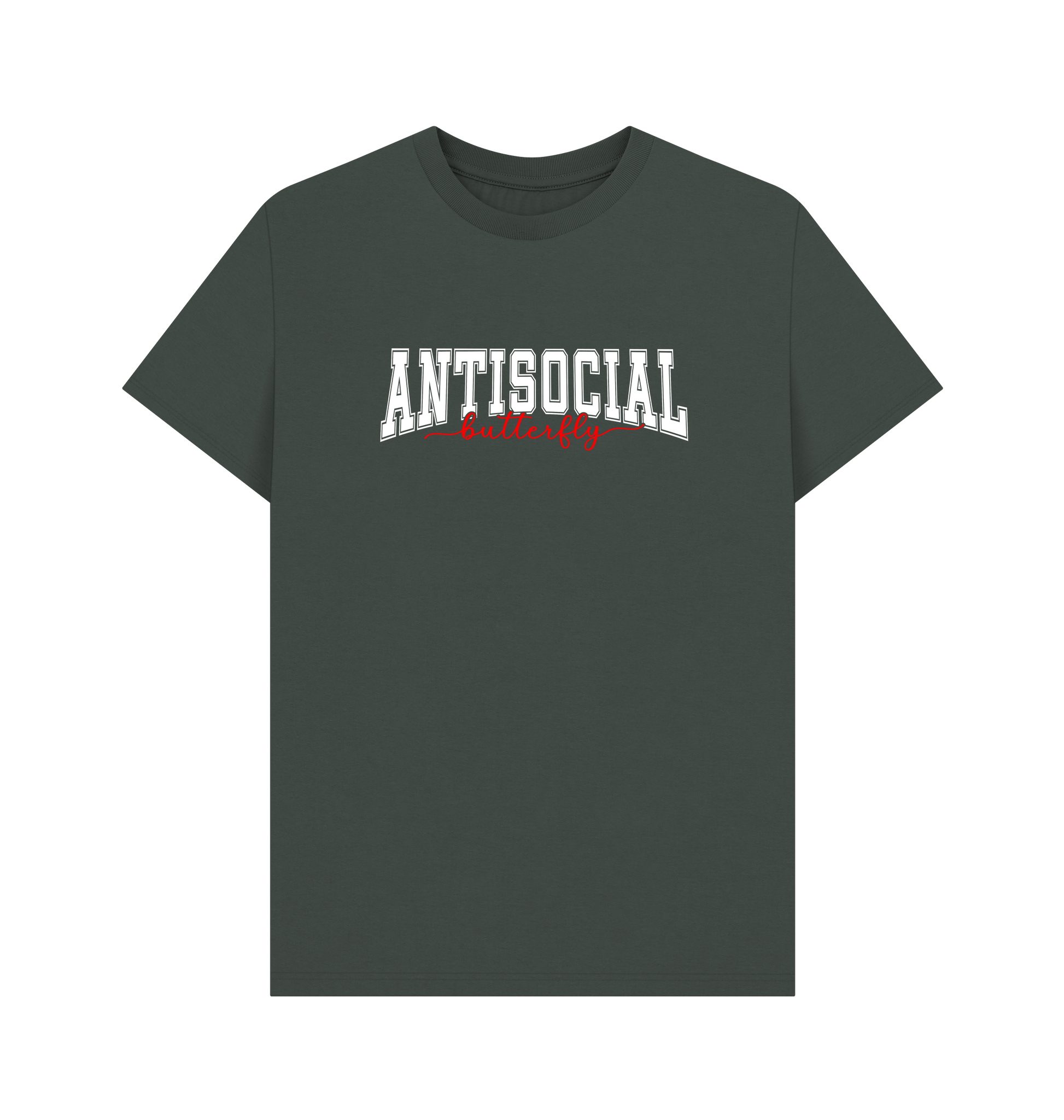 Dark Grey Printed T-shirt Front