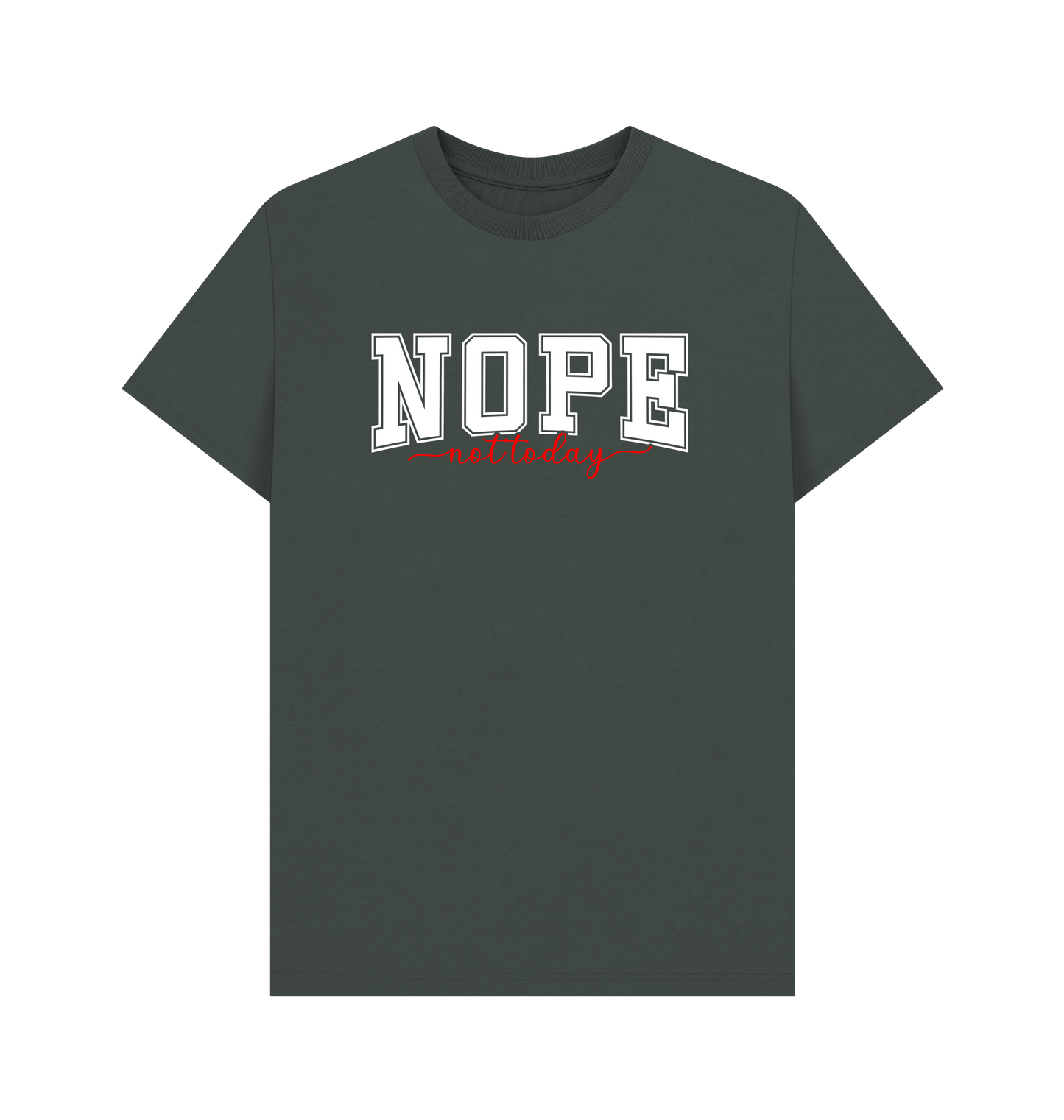 Dark Grey Printed T-shirt Front