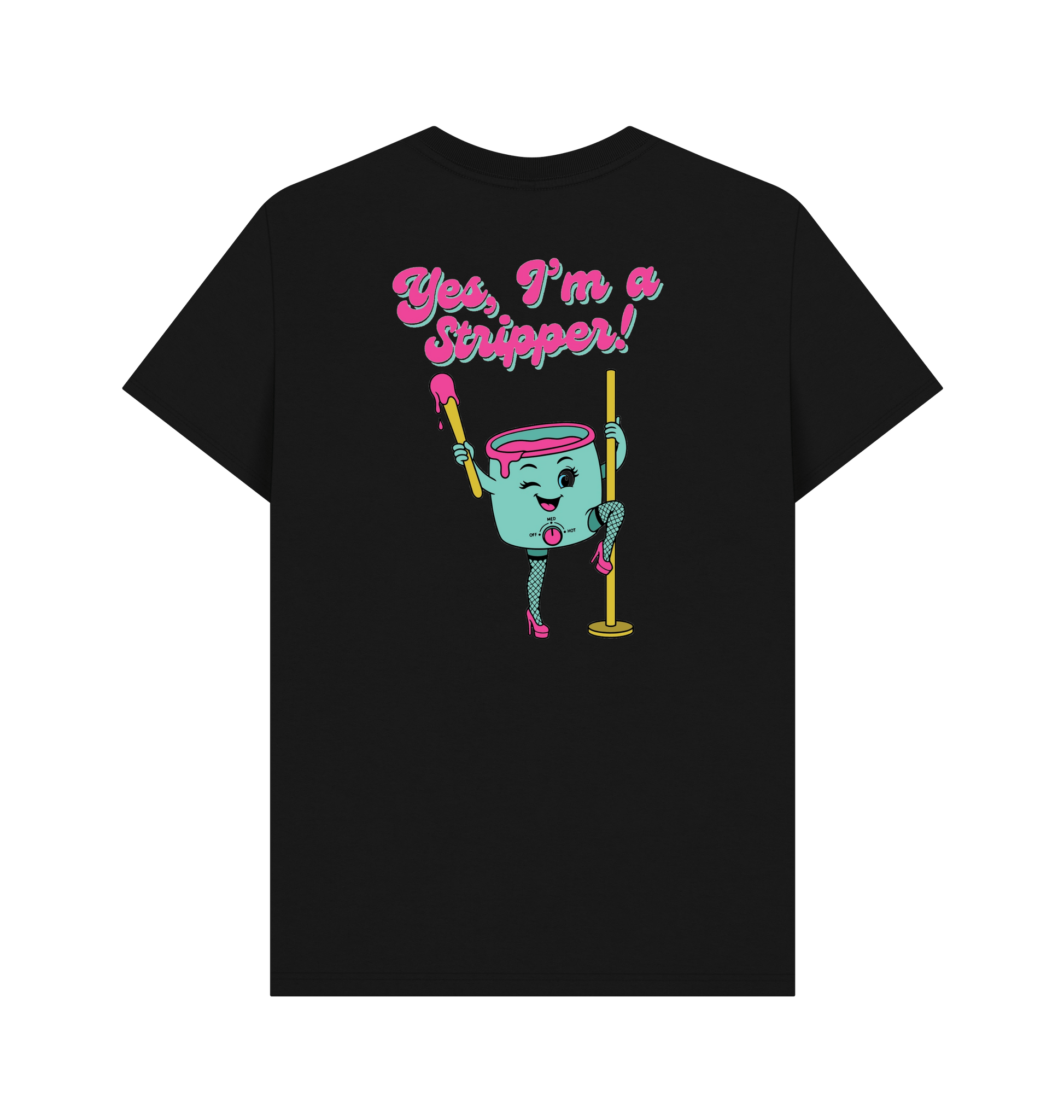 Black Printed T-shirt Back