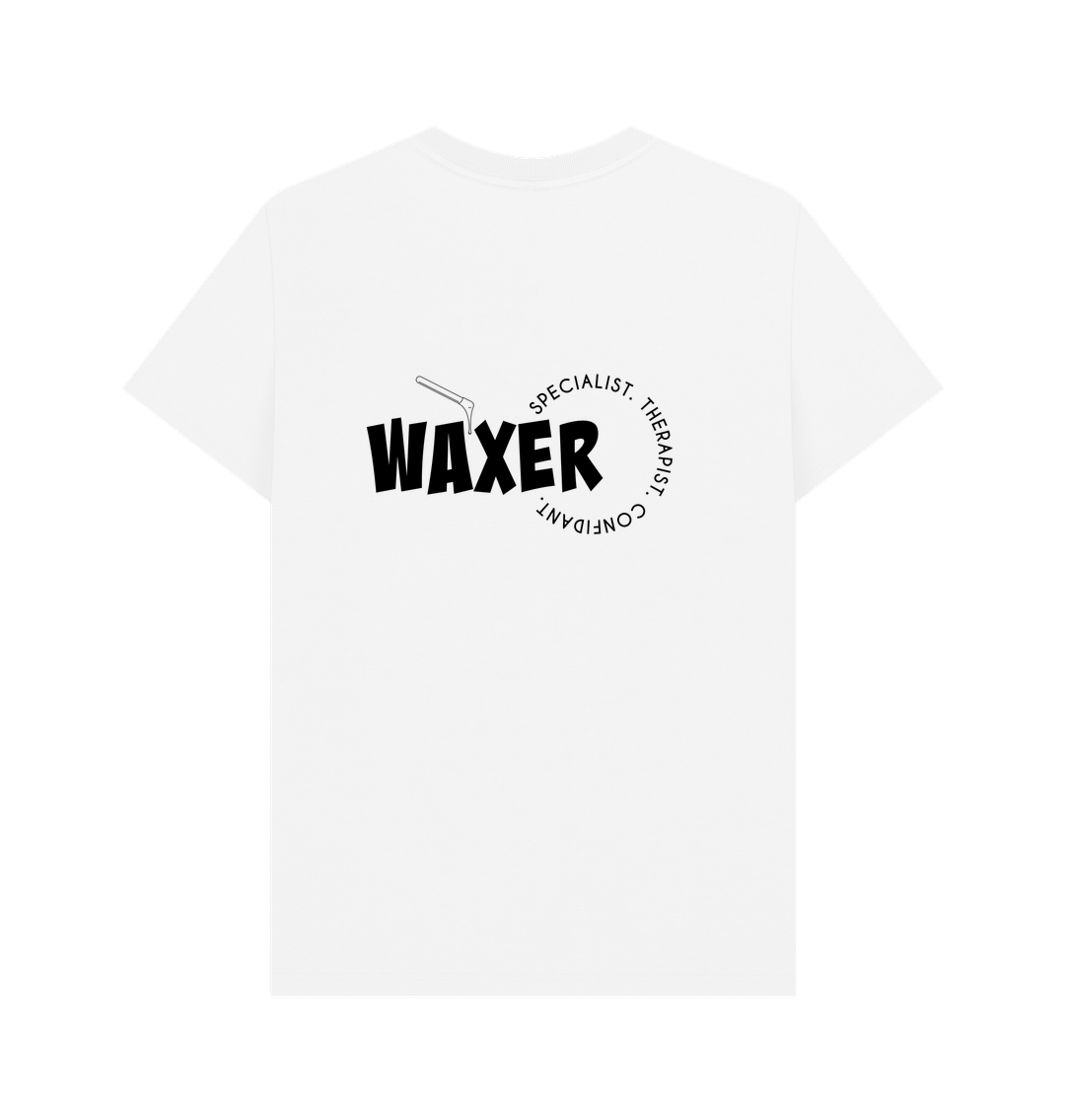 White BACK DESIGN - WAXER.SPECIALIST.THERAPIST.CONFIDANT.