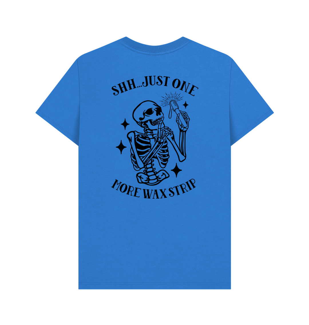 Bright Blue BACK DESIGN - JUST ONE MORE STRIP black
