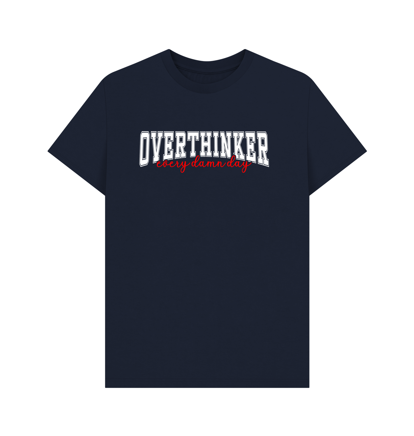 Navy Blue Printed T-shirt Front