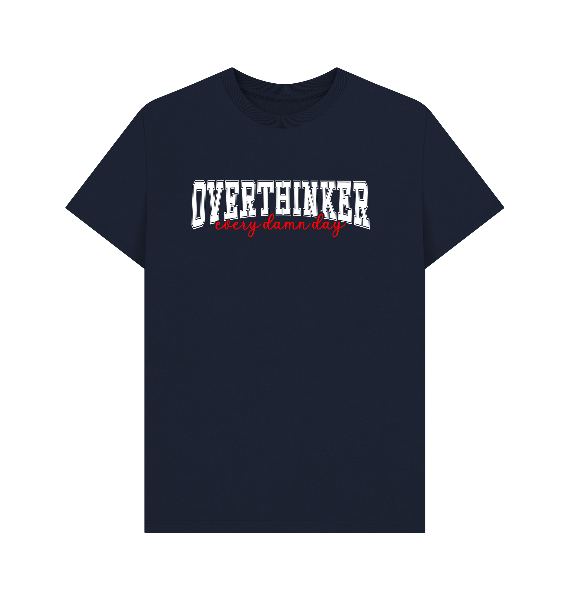 Navy Blue Printed T-shirt Front