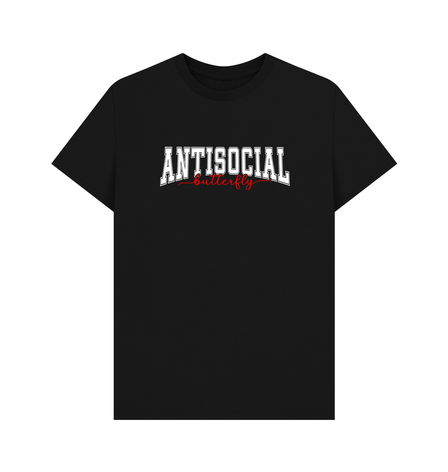 Black Printed T-shirt Front