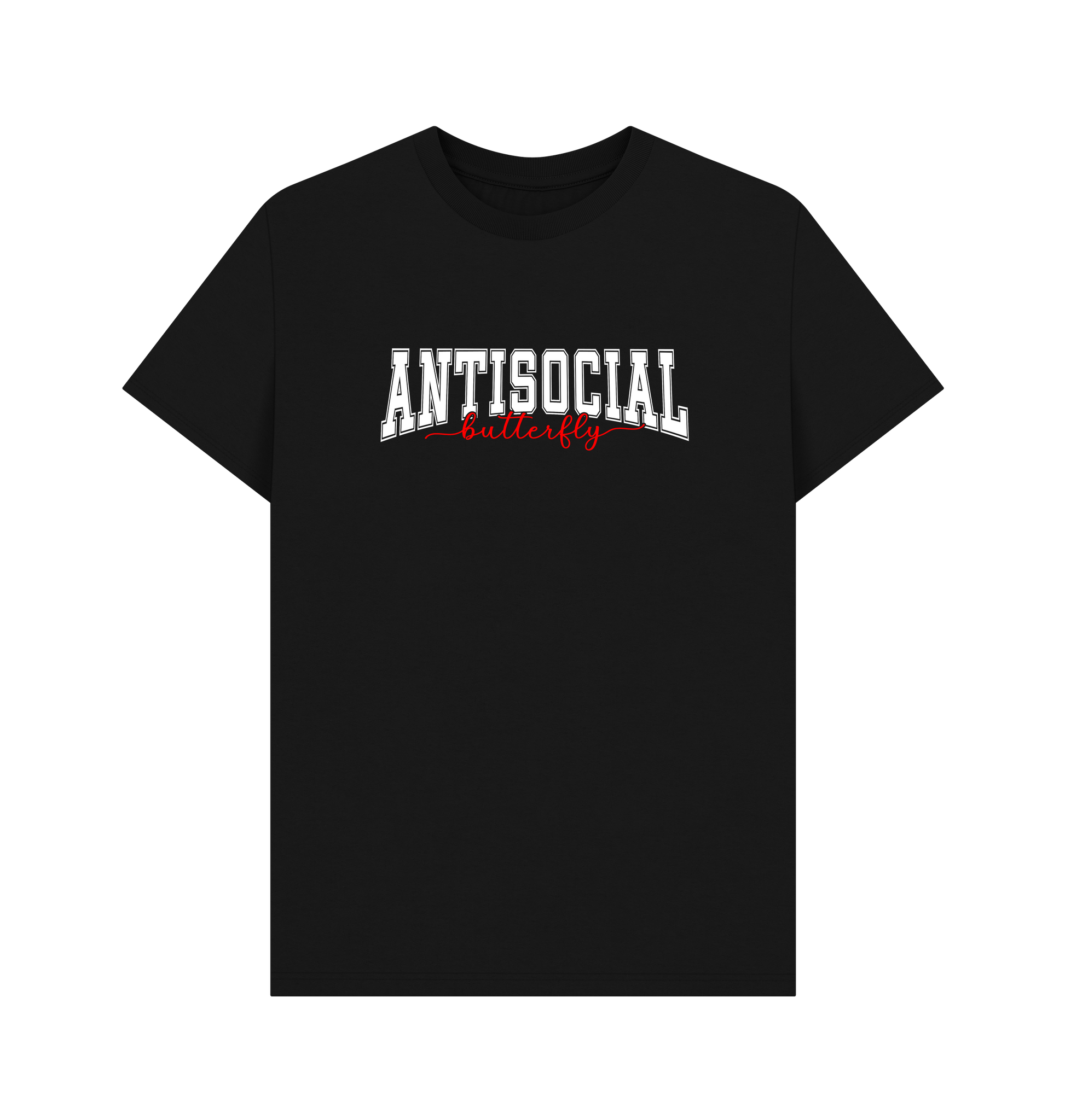 Black Printed T-shirt Front