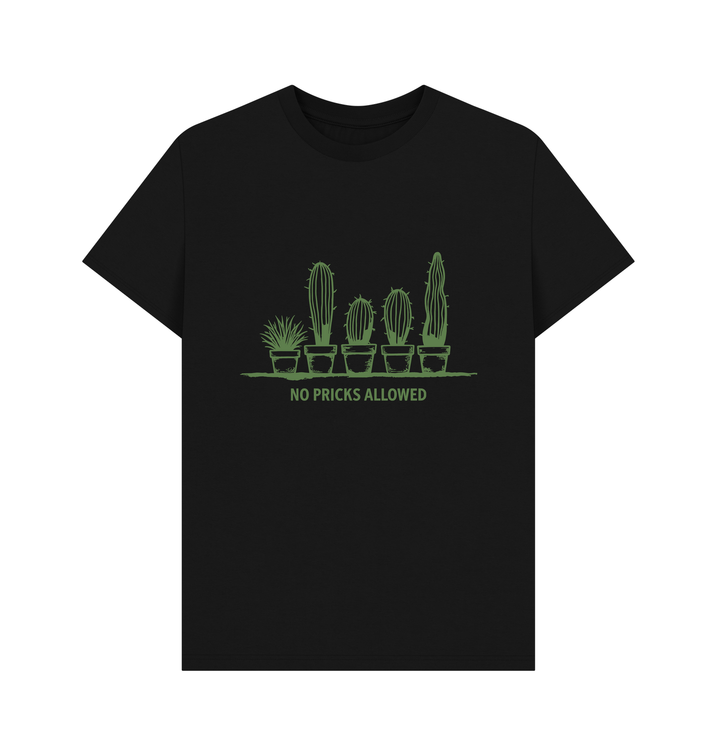 Black Printed T-shirt Front