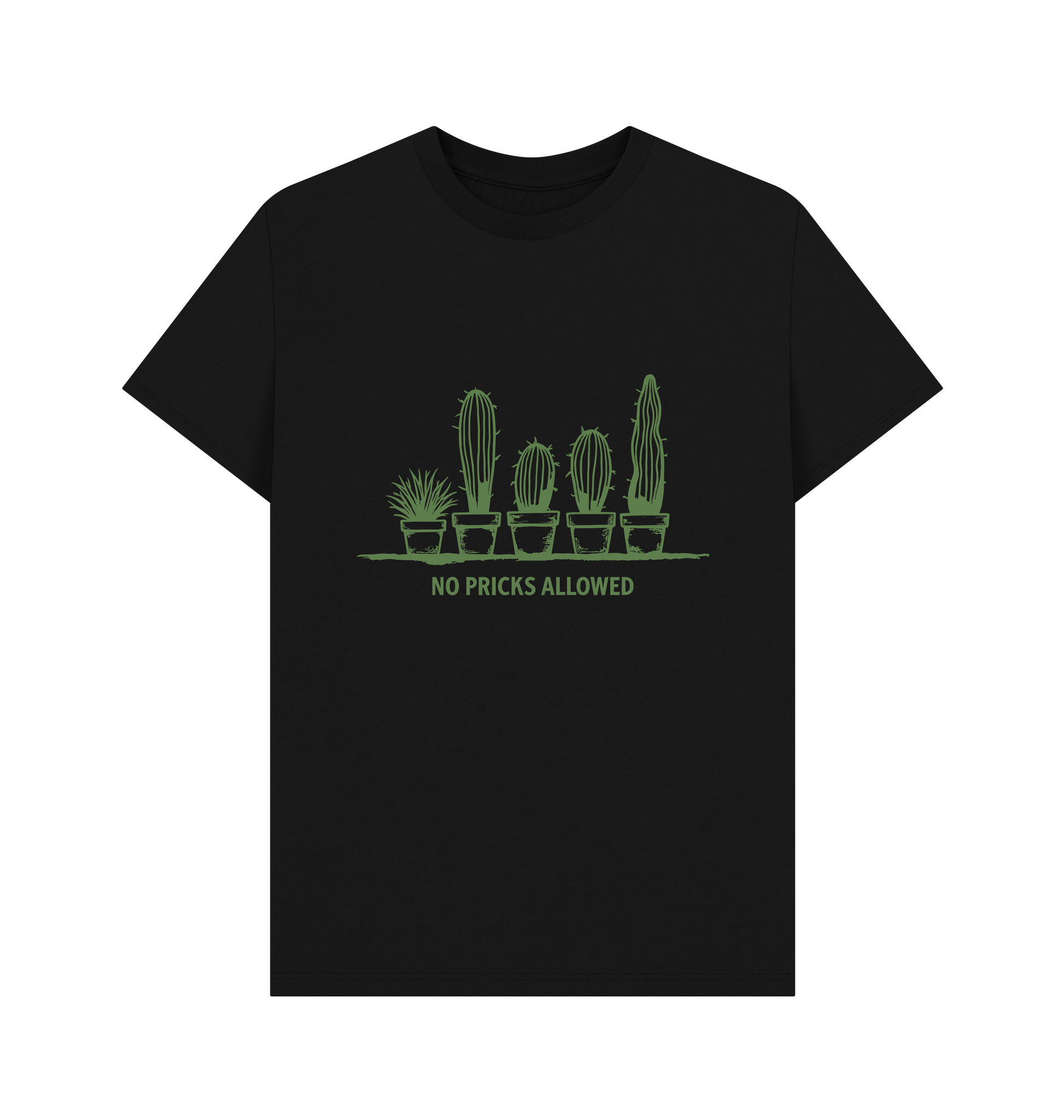 Black Printed T-shirt Front