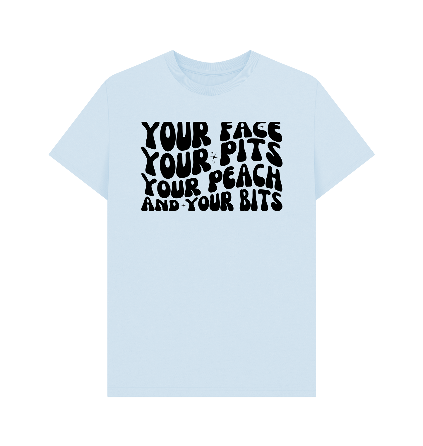 Sky Blue Printed T-shirt Front