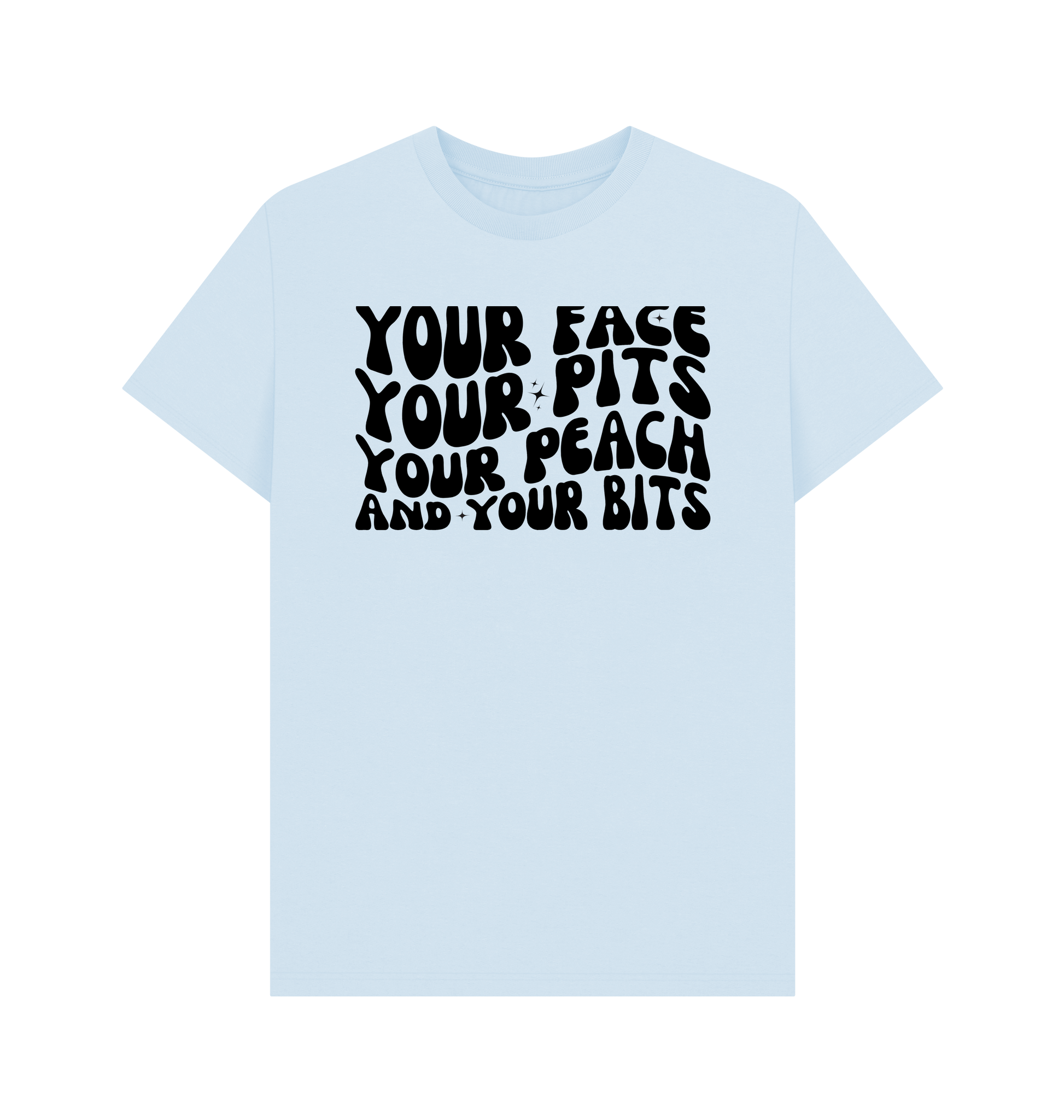 Sky Blue Printed T-shirt Front
