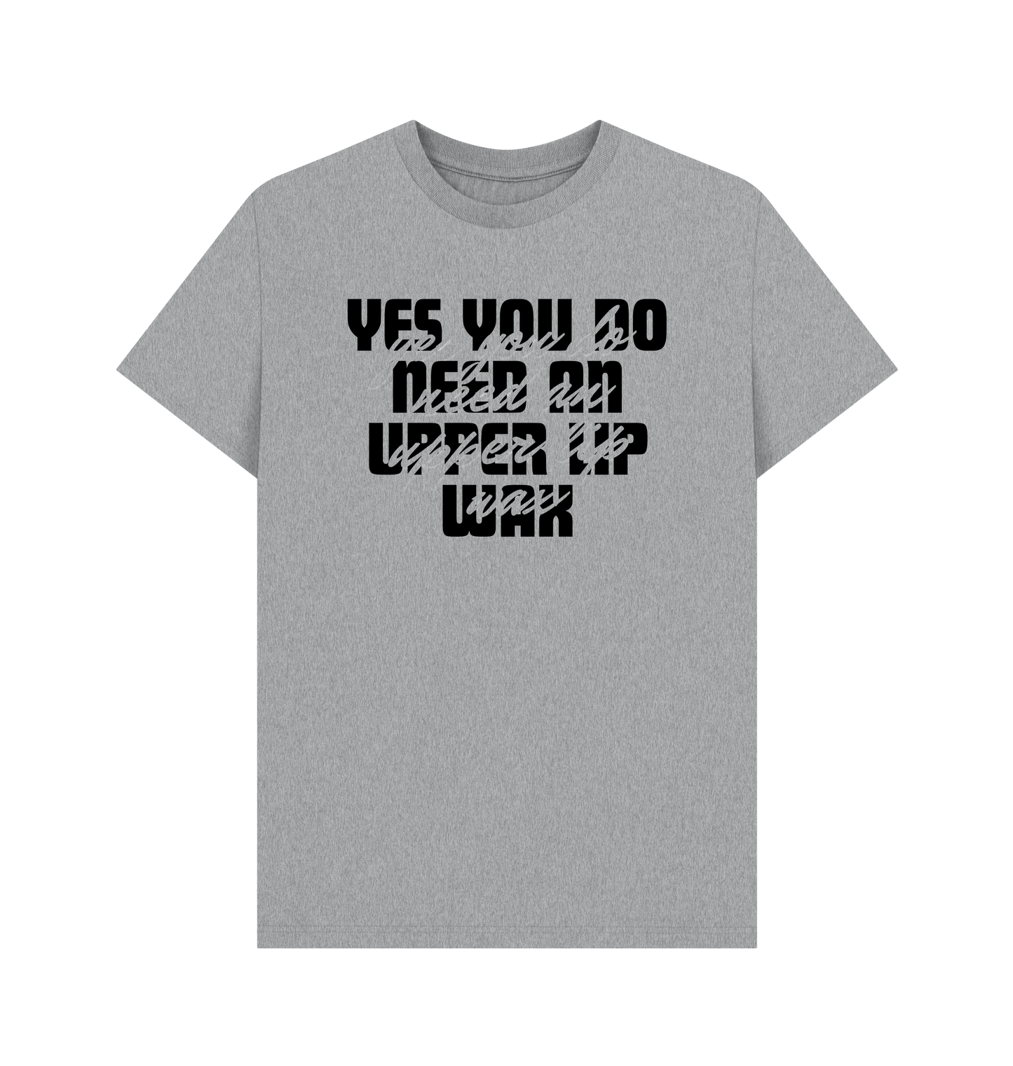 Athletic Grey Printed T-shirt Front