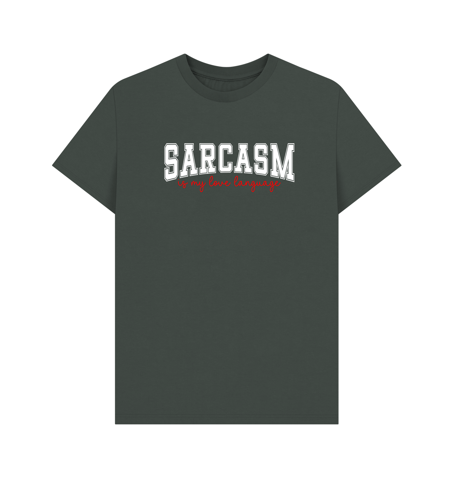 Dark Grey Printed T-shirt Front