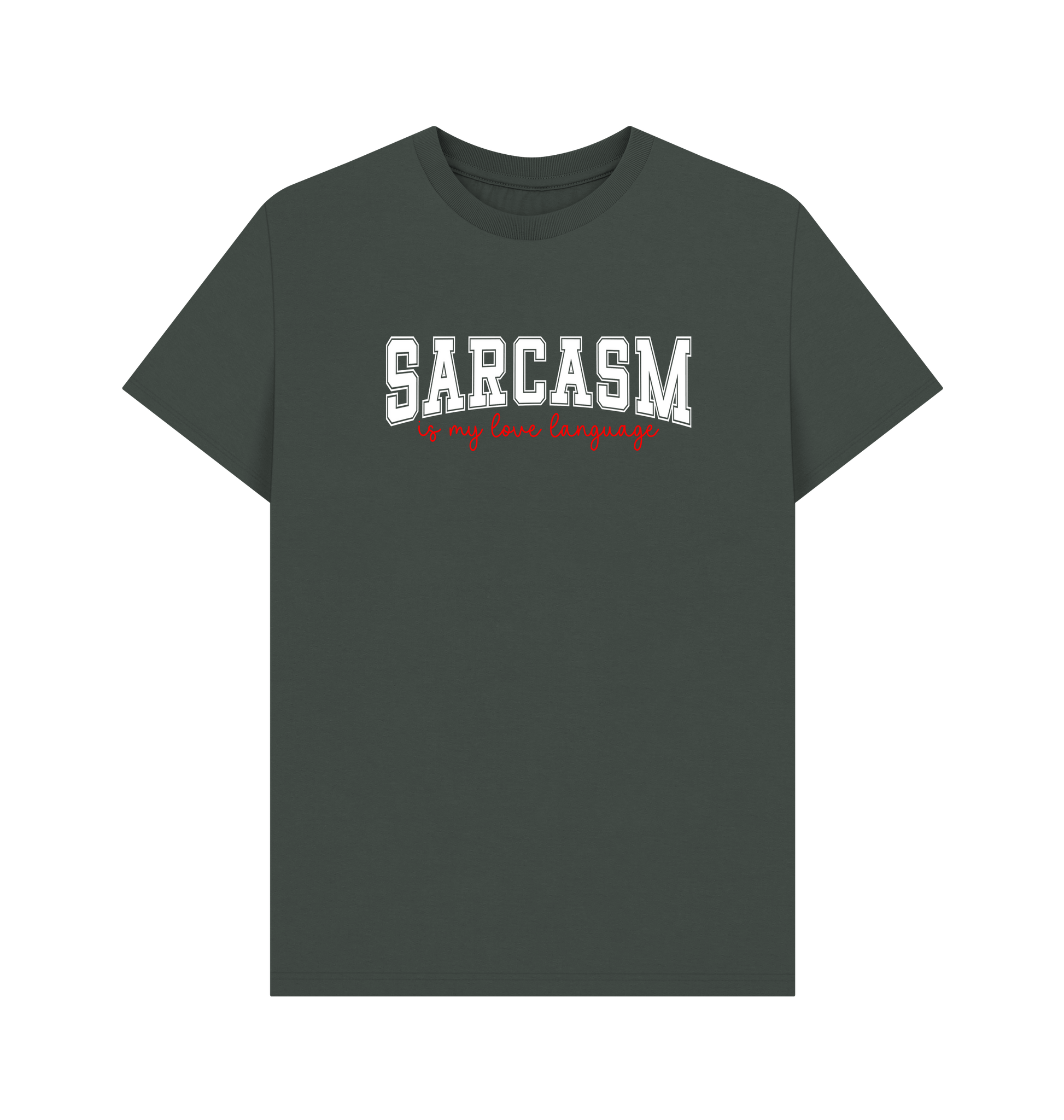 Dark Grey Printed T-shirt Front