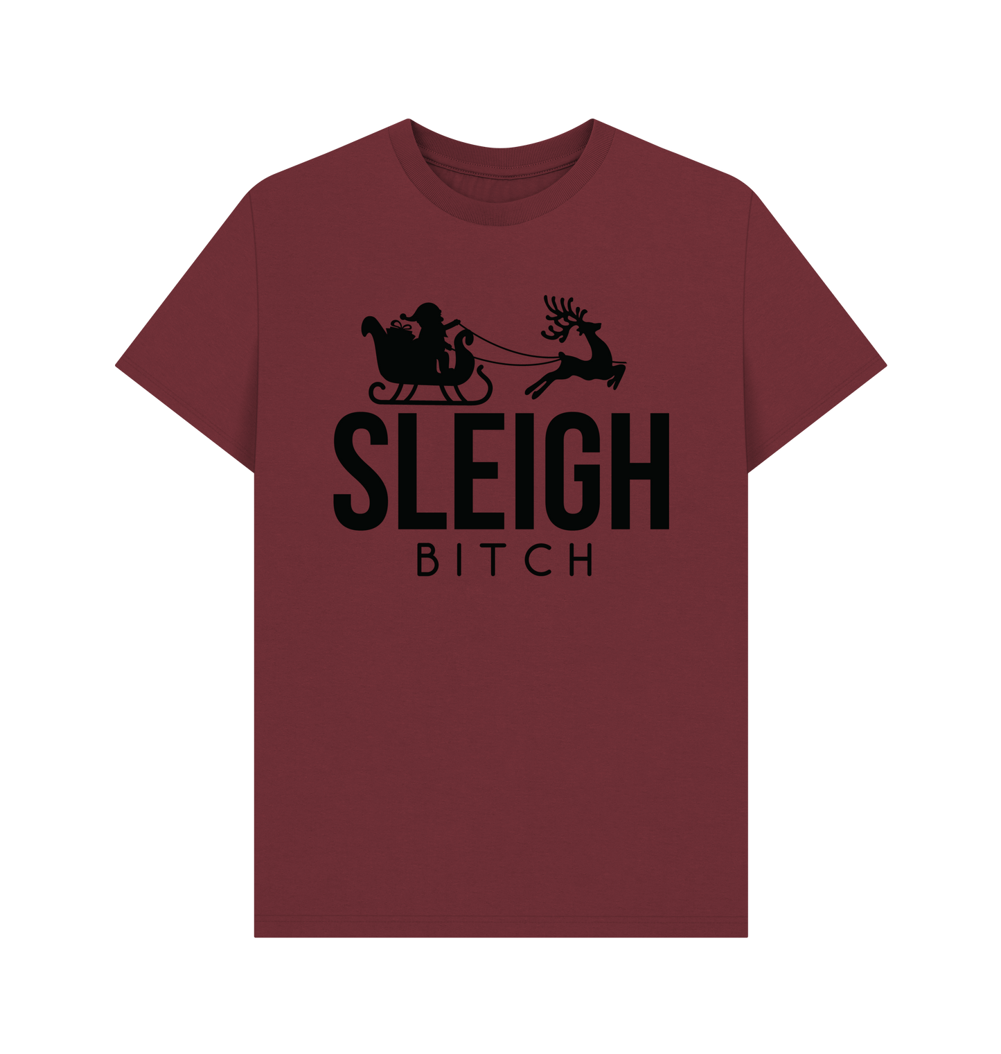 Red Wine Printed T-shirt Front