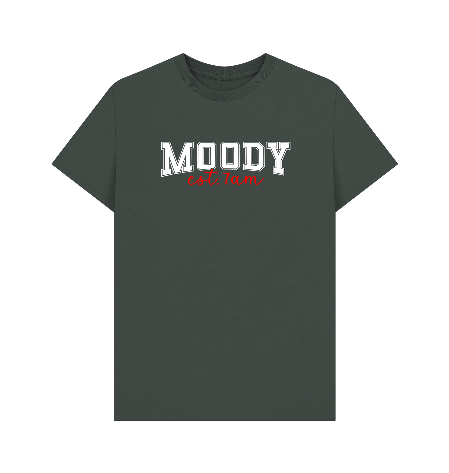 Dark Grey Printed T-shirt Front