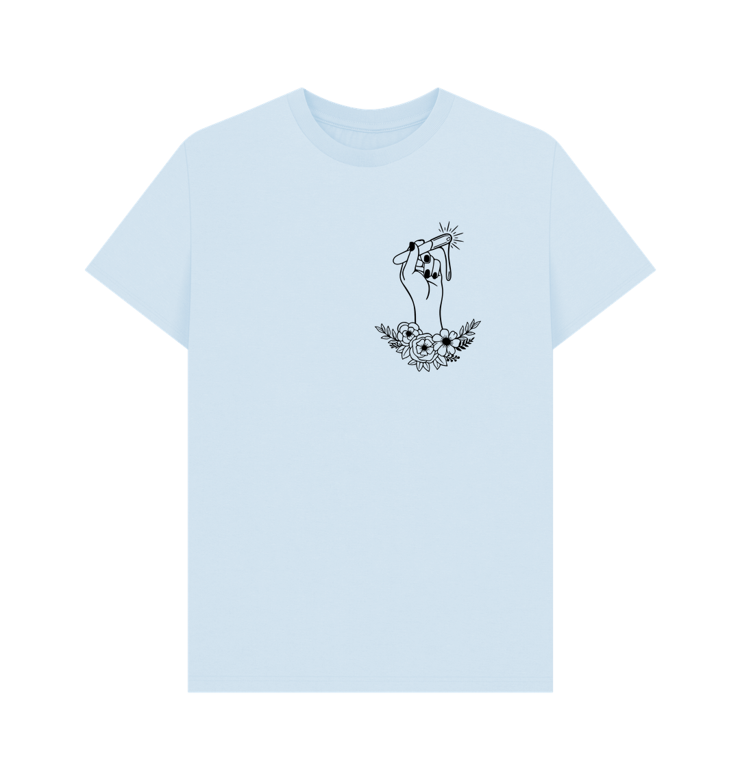 Sky Blue Printed T-shirt Front