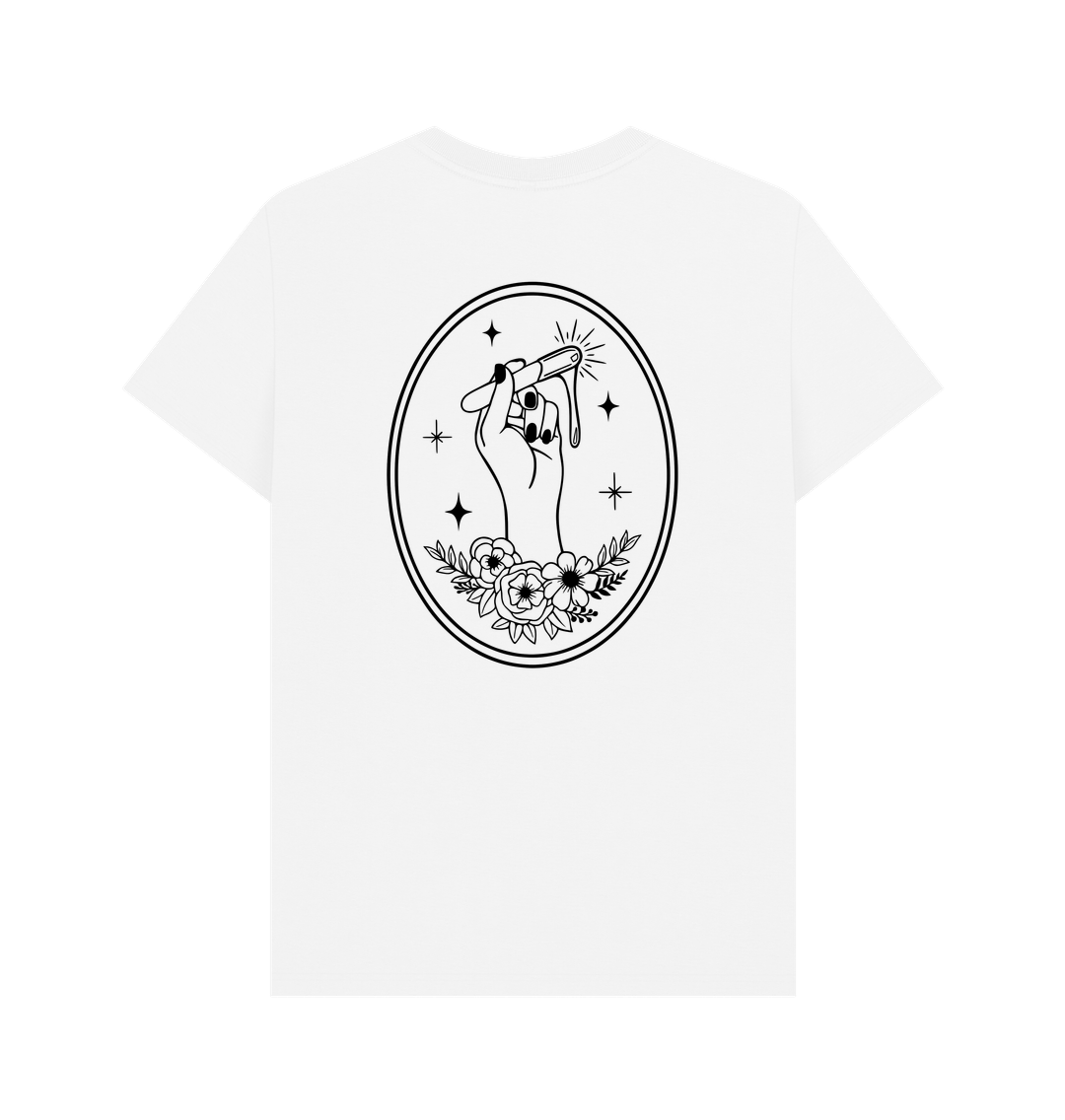 White Printed T-shirt Back