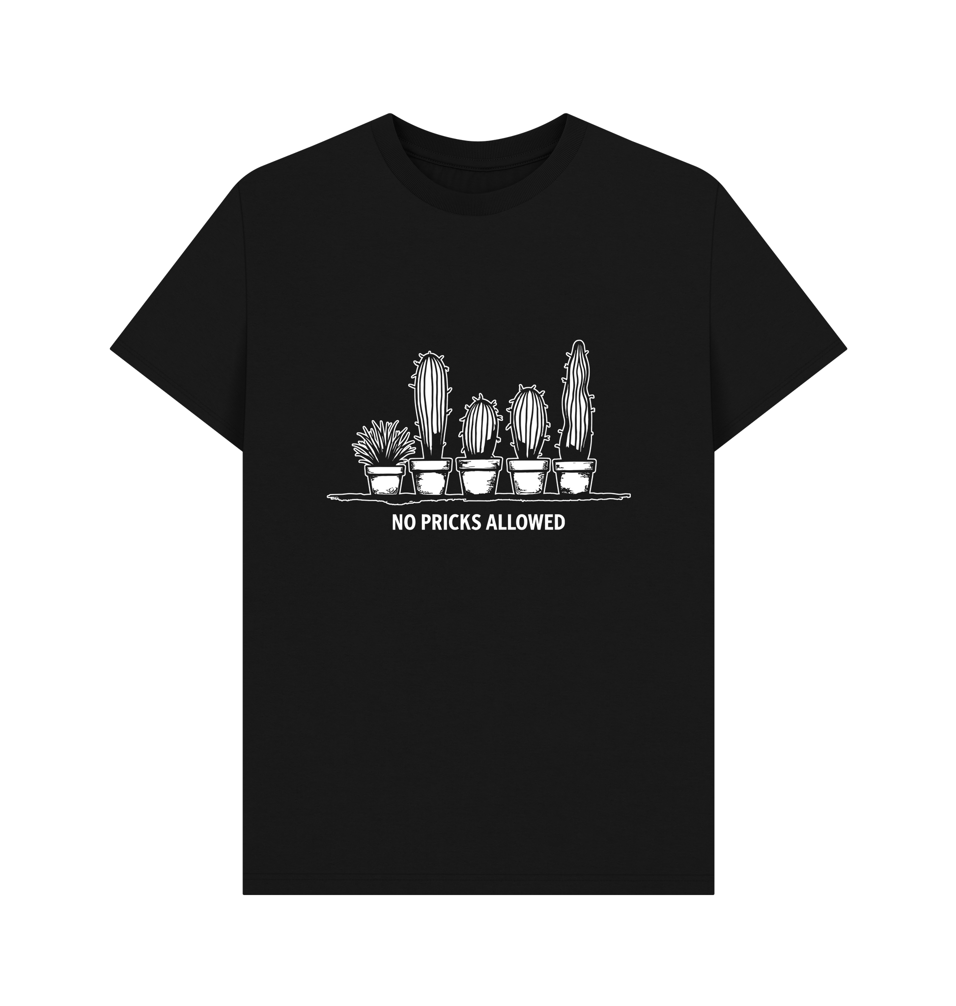 Black Printed T-shirt Front