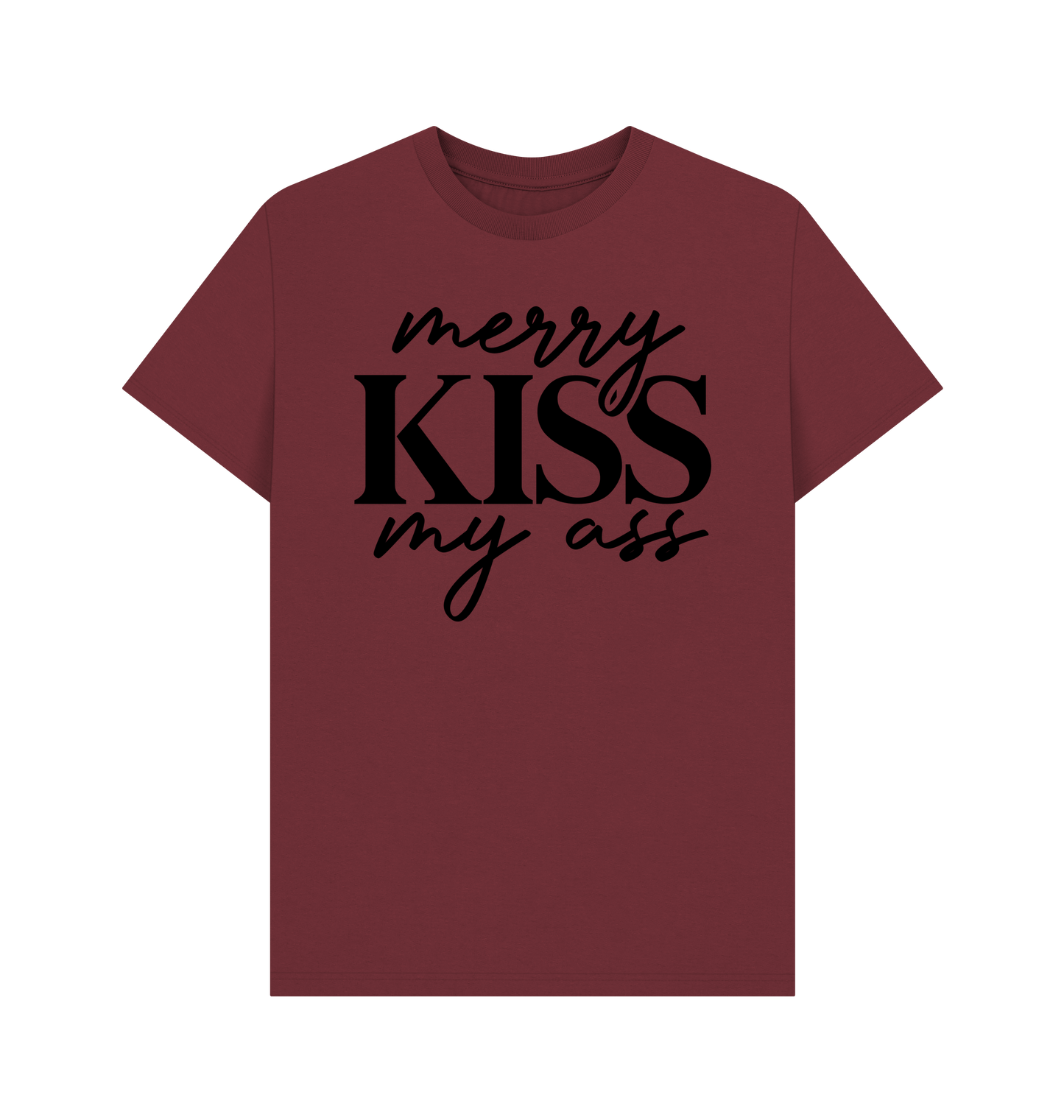 Red Wine Printed T-shirt Front