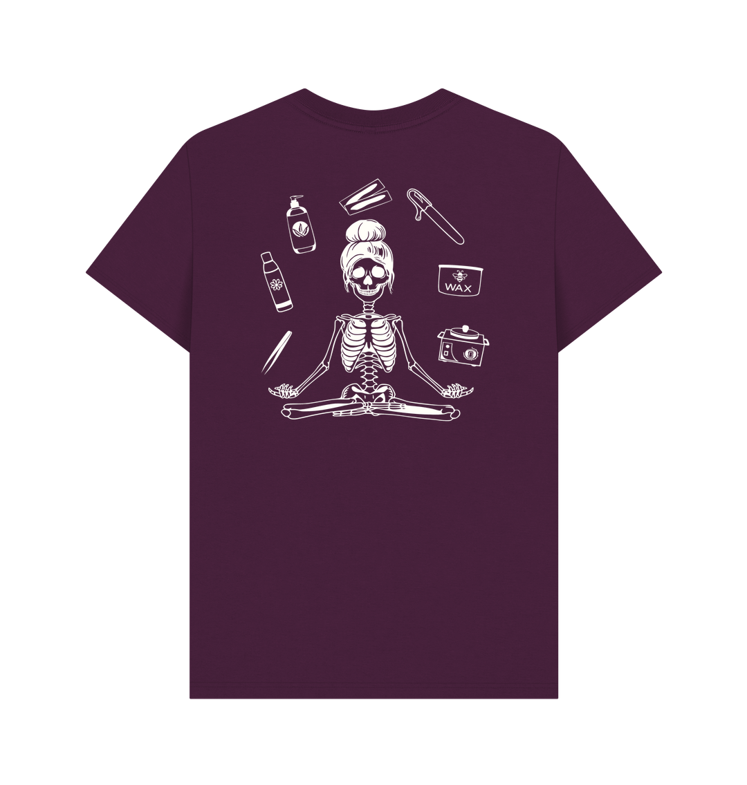 Purple BACK DESIGN - WAX SKELETON white
