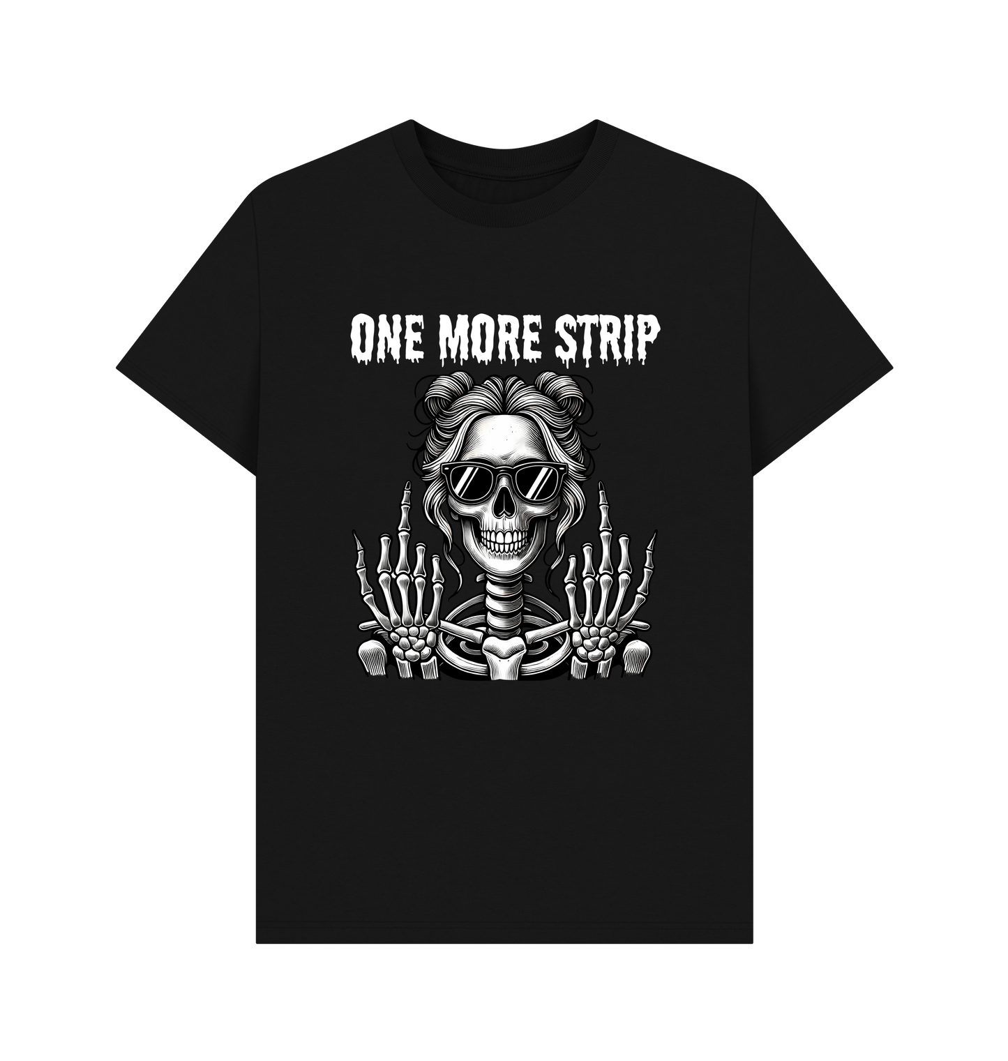 Black Printed T-shirt Front