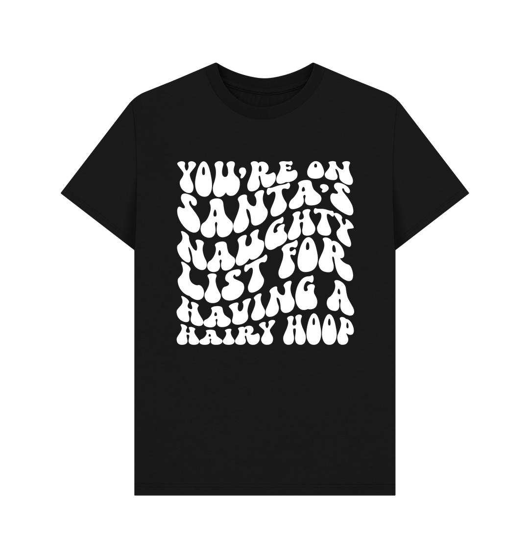 Black Printed T-shirt Front