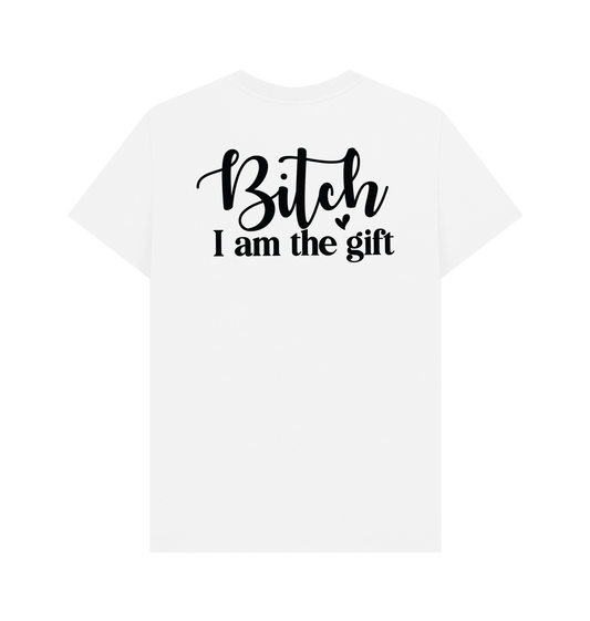 White Printed T-shirt Back