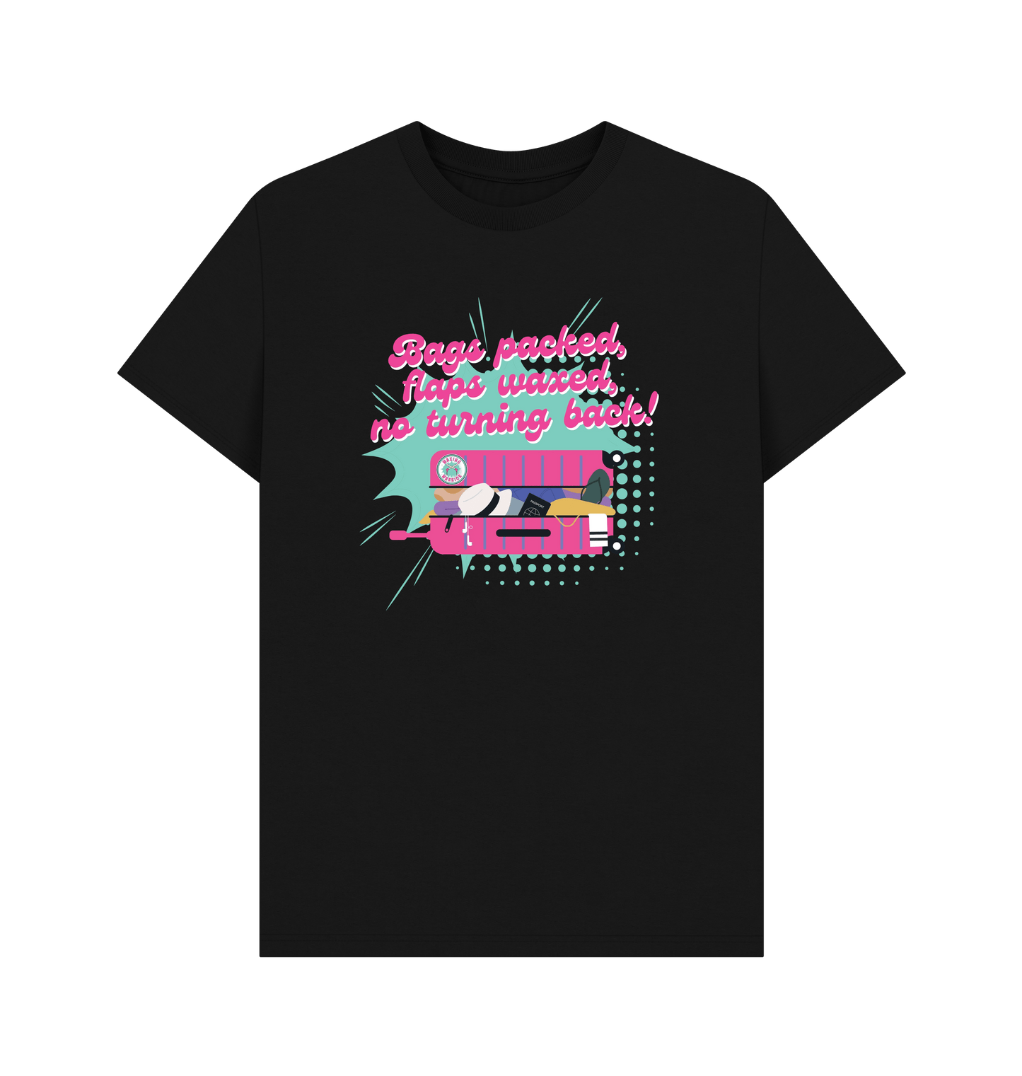 Black Printed T-shirt Front