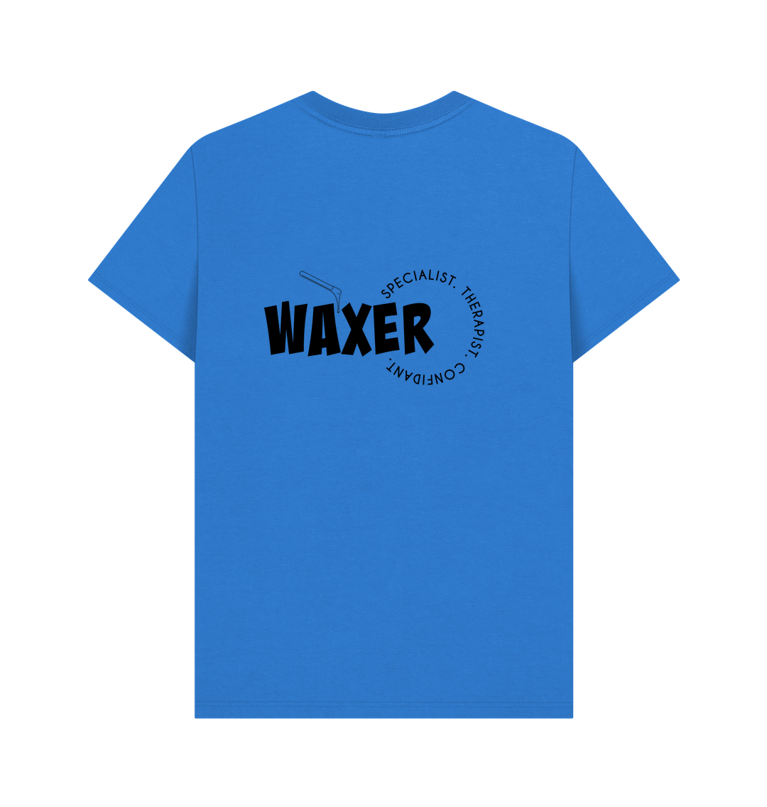 Bright Blue BACK DESIGN - WAXER.SPECIALIST.THERAPIST.CONFIDANT.