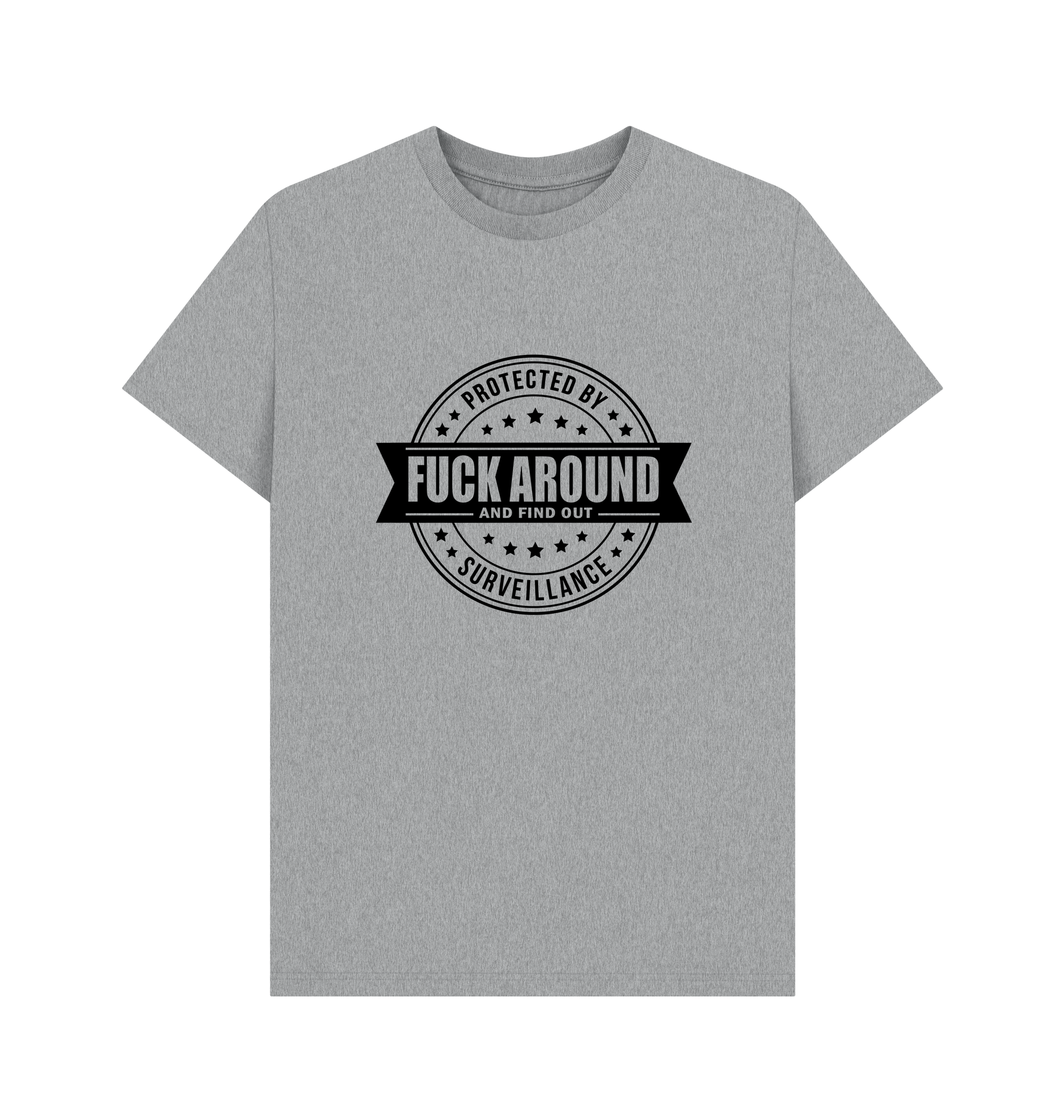 Athletic Grey Printed T-shirt Front