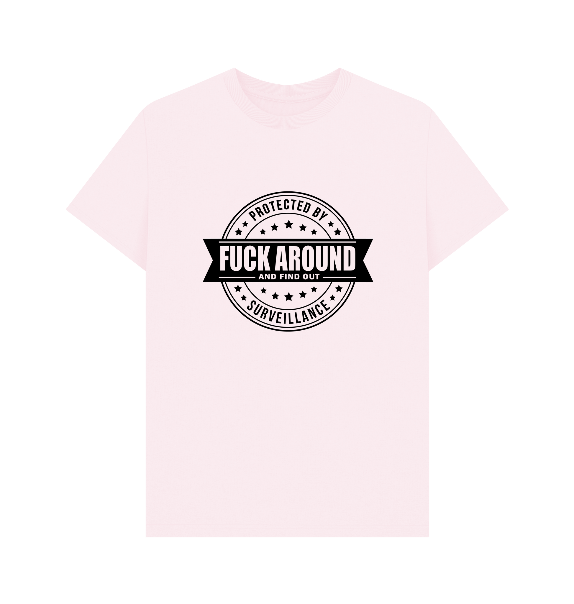 Pink Printed T-shirt Front