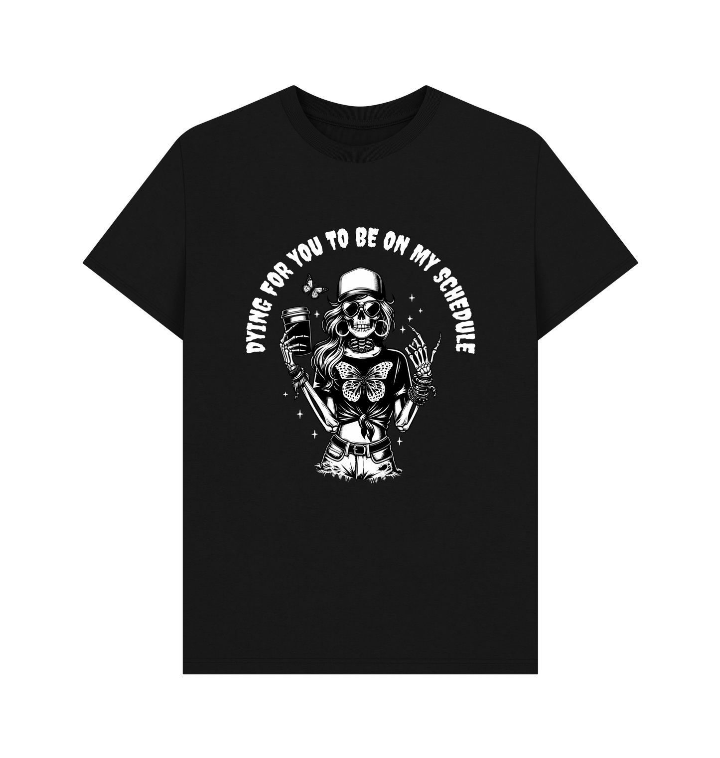 Black Printed T-shirt Front