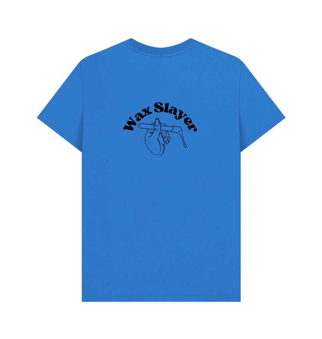Bright Blue BACK DESIGN - WAX SLAYER.