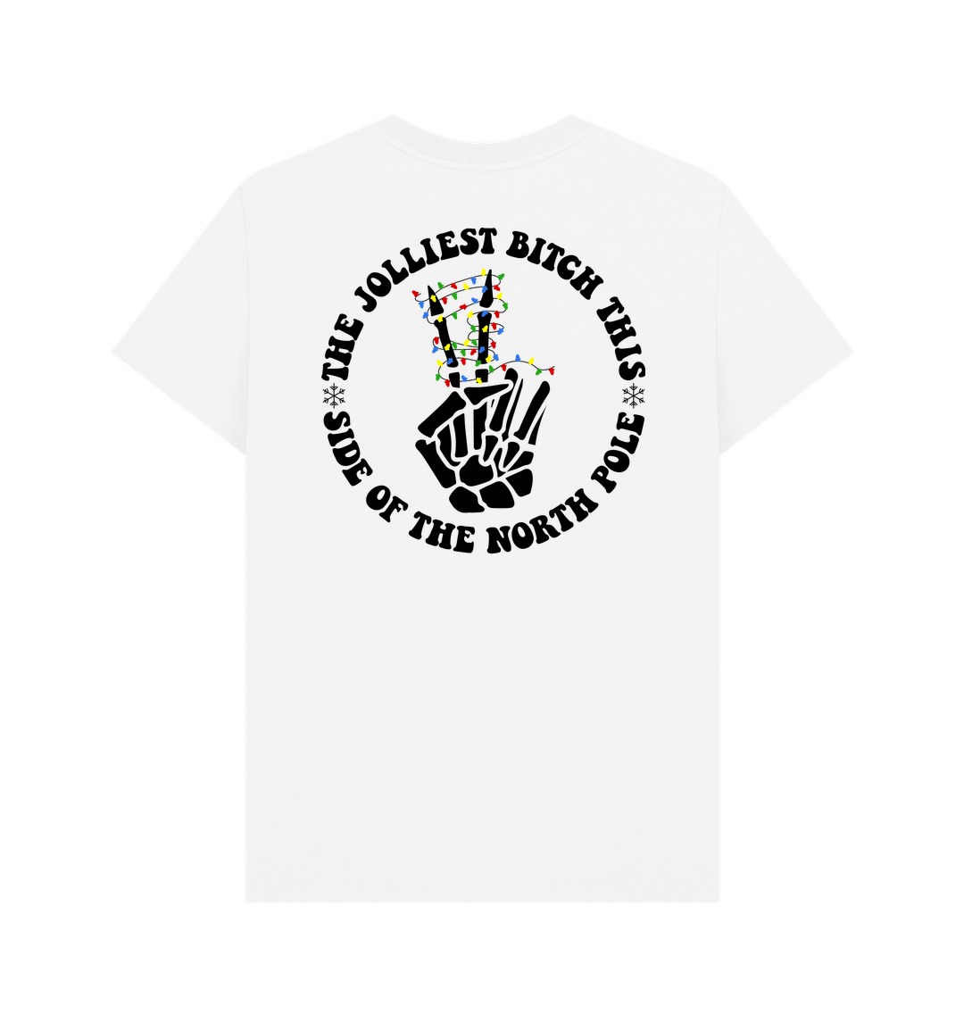White Printed T-shirt Back