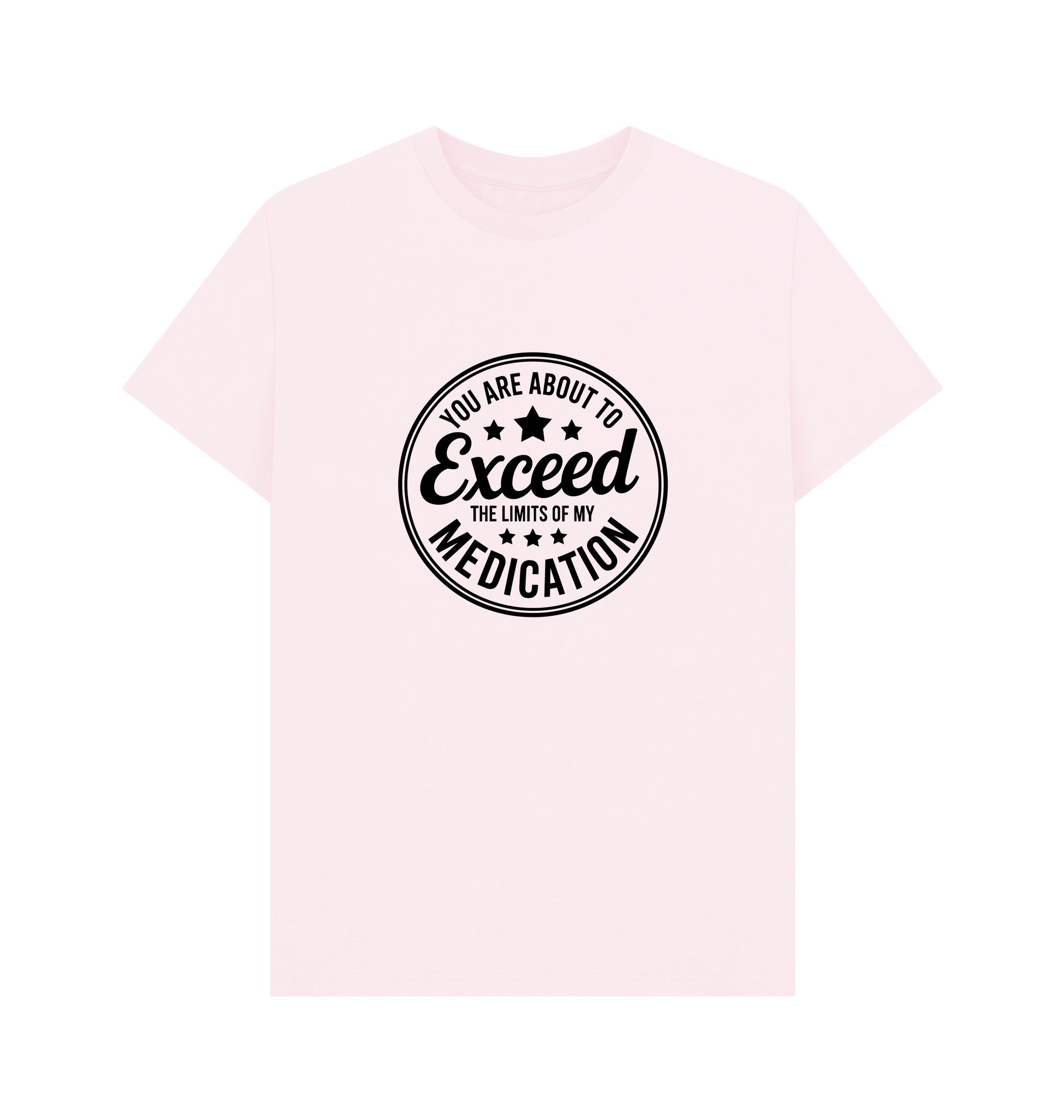 Pink Printed T-shirt Front
