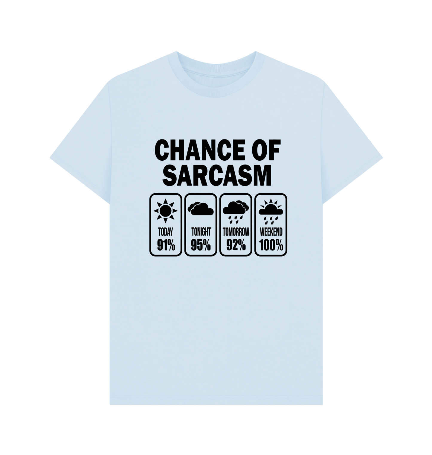 Sky Blue Printed T-shirt Front